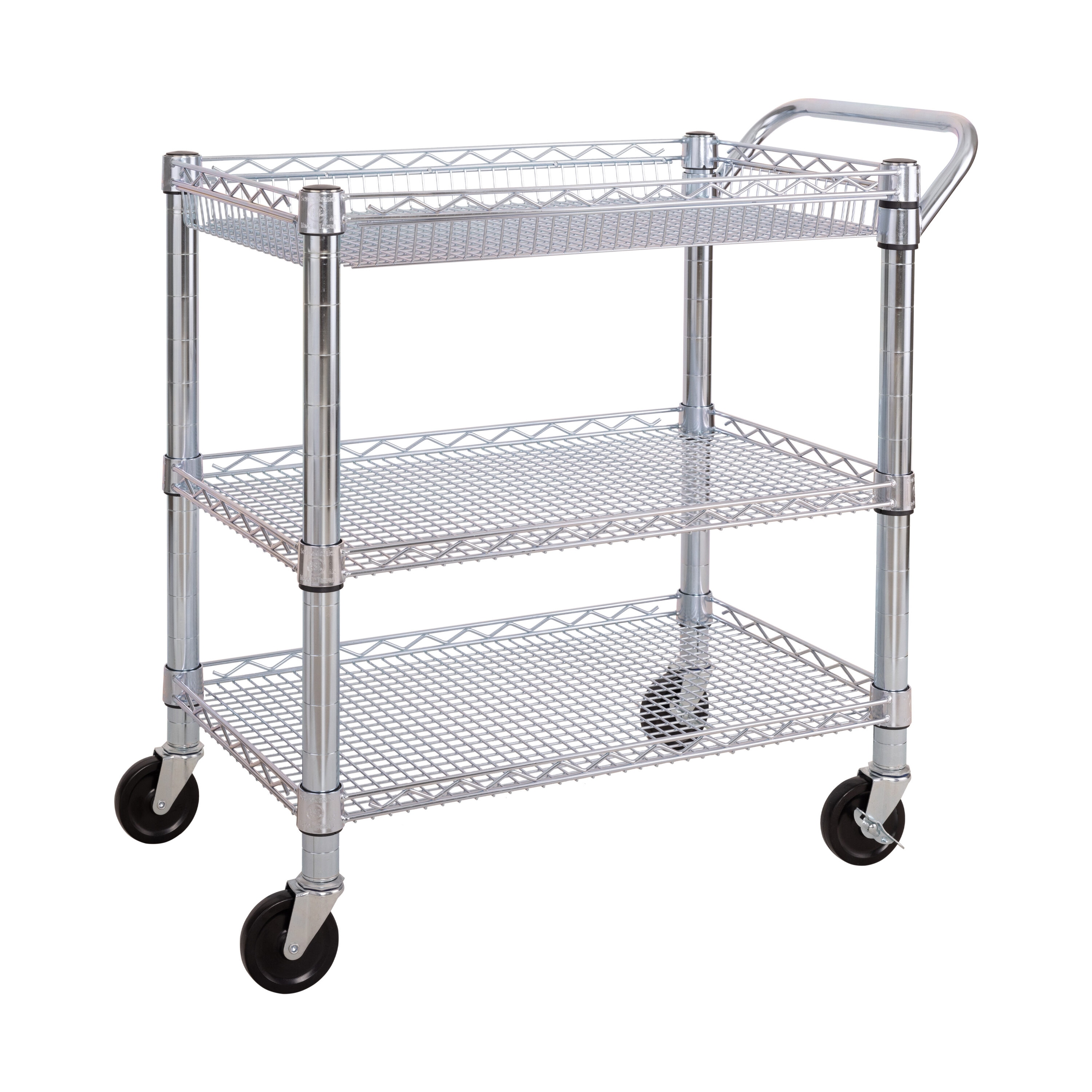 Seville Classics 33.75-in Shelf Utility Cart SHE99307ZB Sansujyuku sansujyuku.com