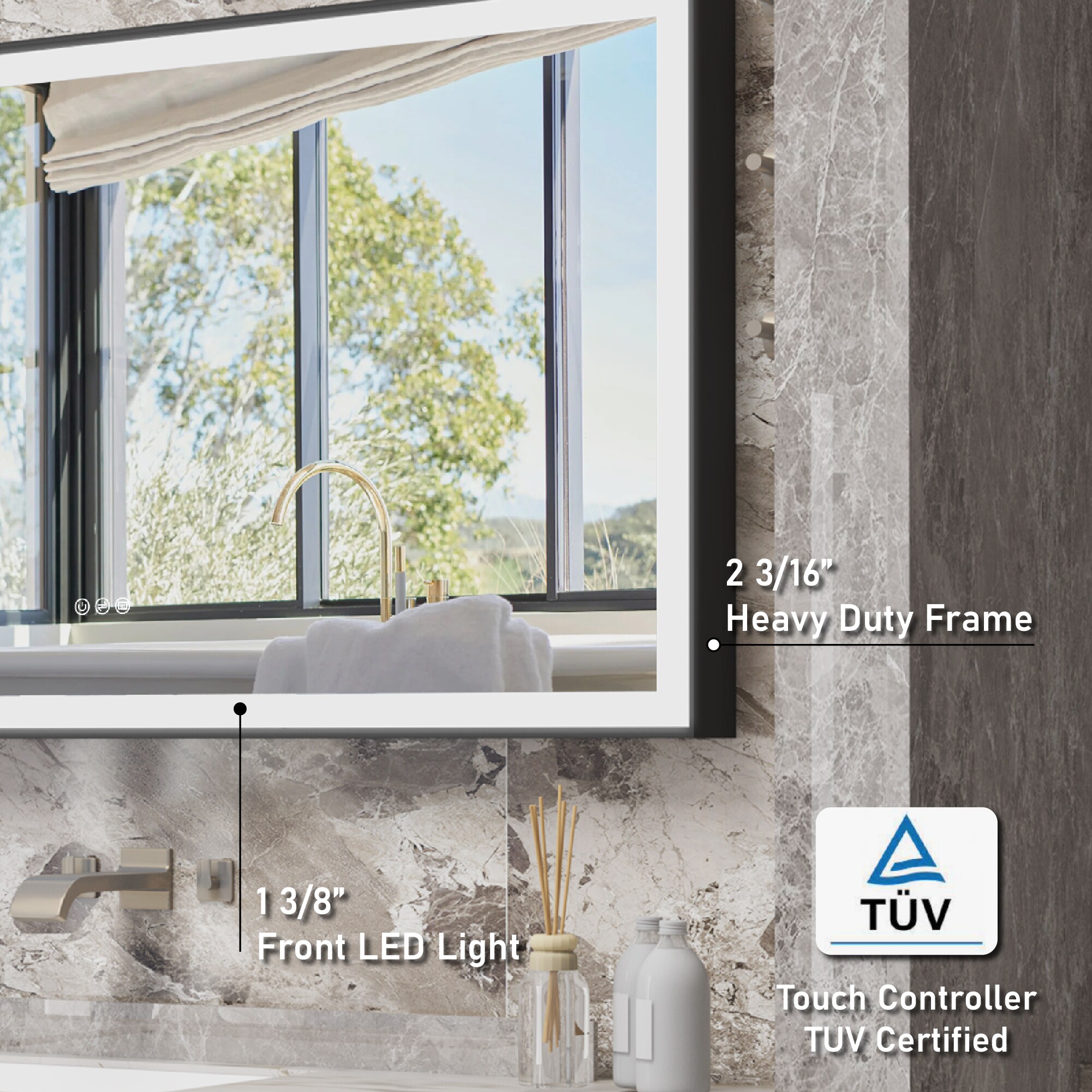 Forclover FLW-ER5530B Framed-Bath-Mirrors - View #12