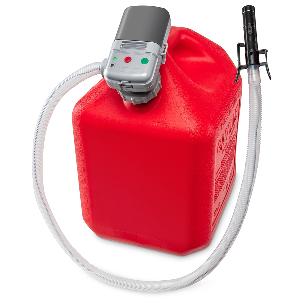Deway Plastic Automatic Fuel Transfer Pump Siphon with Auto-Stop Battery Powered 48 in. Hose