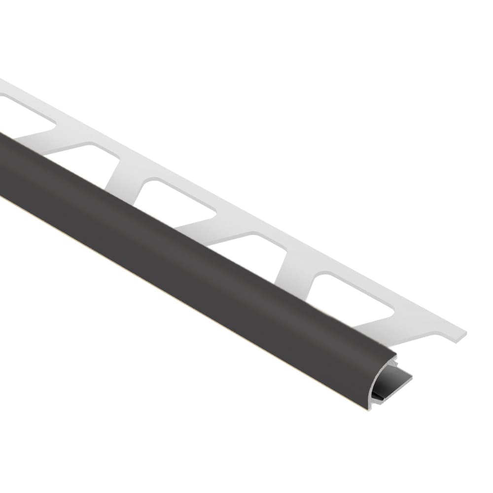 Schluter Systems RO100SB Rondec 0.375-in W x 98.5-in L Black brown color-coated aluminum Aluminum Bullnose Tile Edge Trim