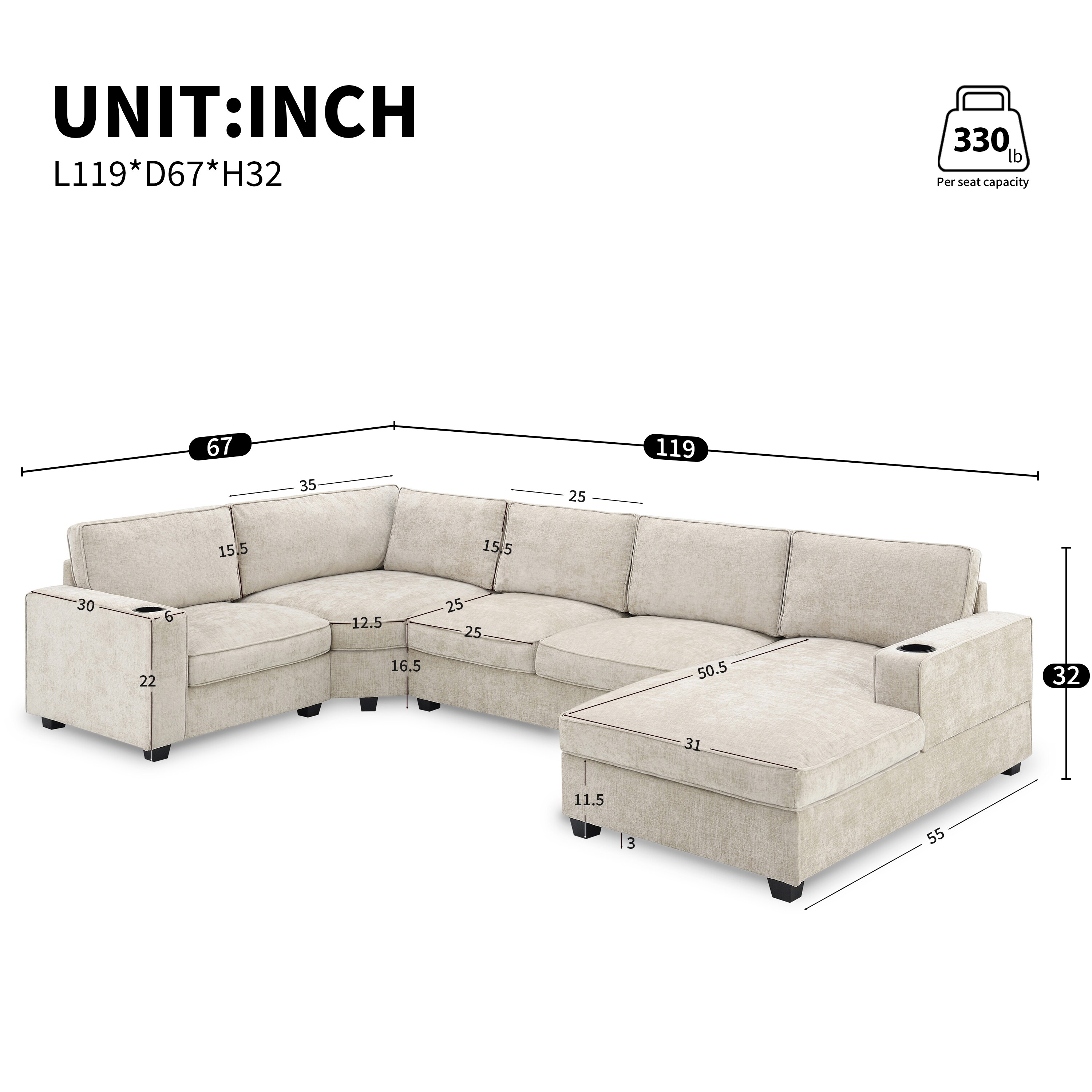 ModernLuxe N723S1197K Sofas-Loveseats - View #19