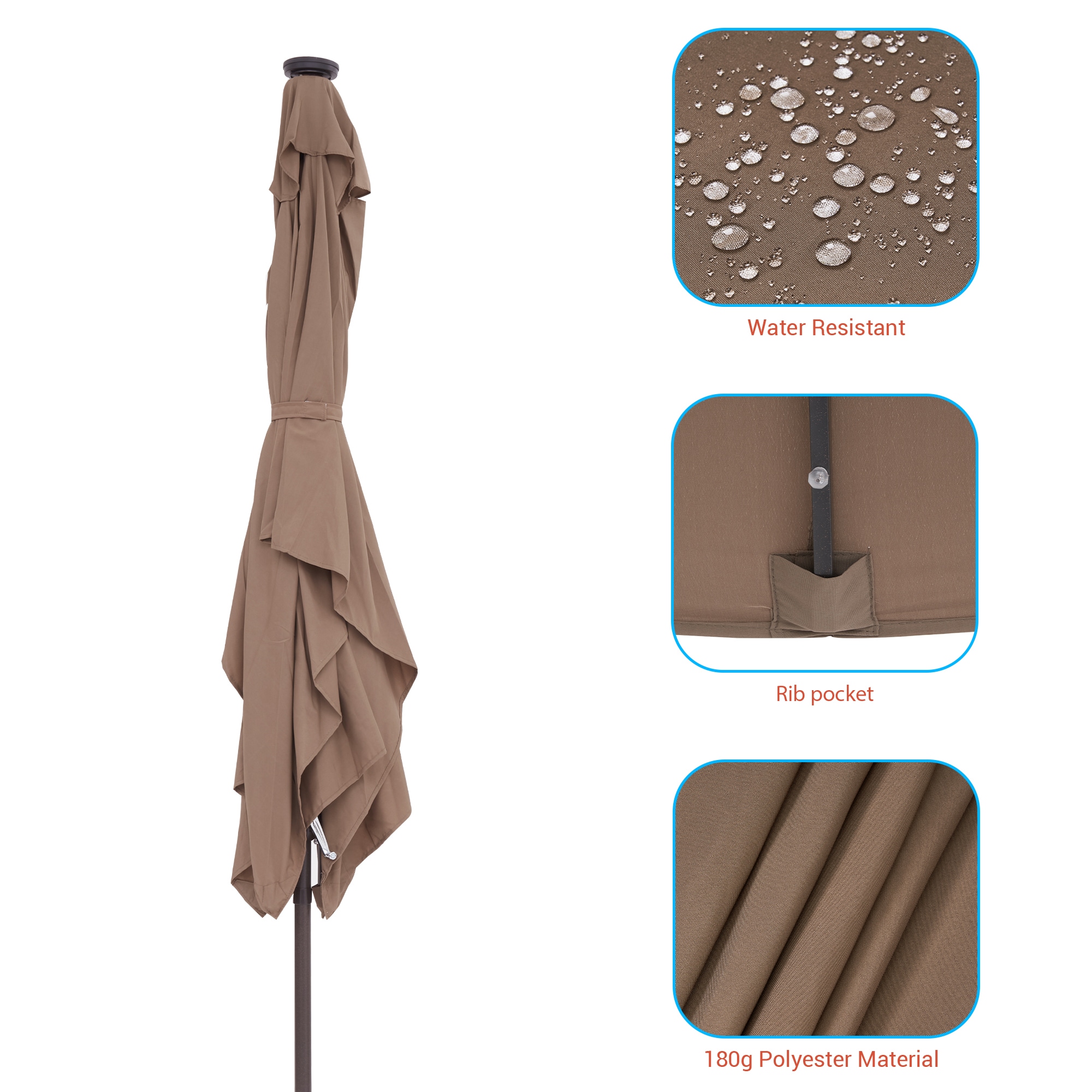 ACEGOSES 6-ft Push-button Tilt Market Patio Umbrella in the Patio ...