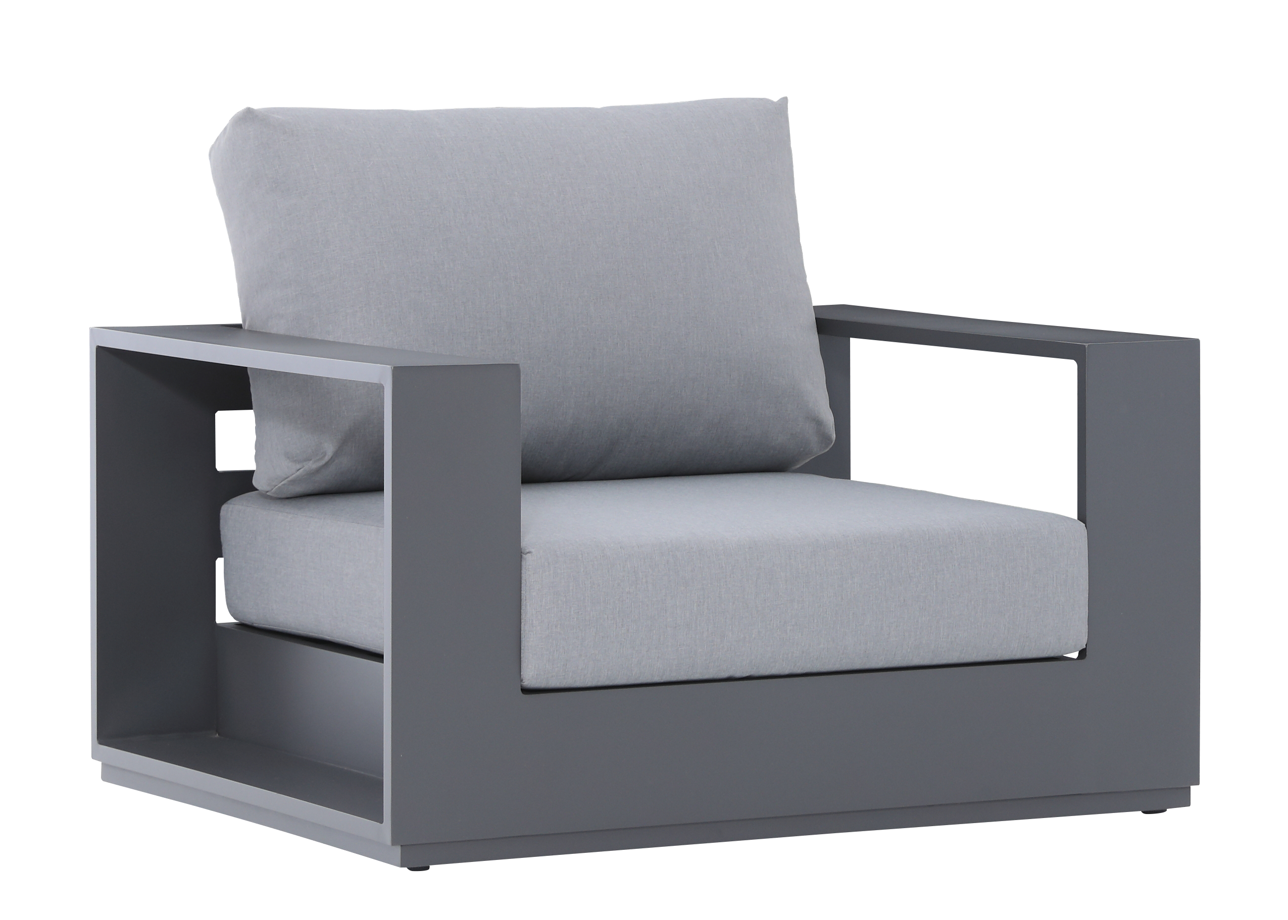 Deko Living Ficarazzi 4Piece Patio Conversation Set with Gray Olefin