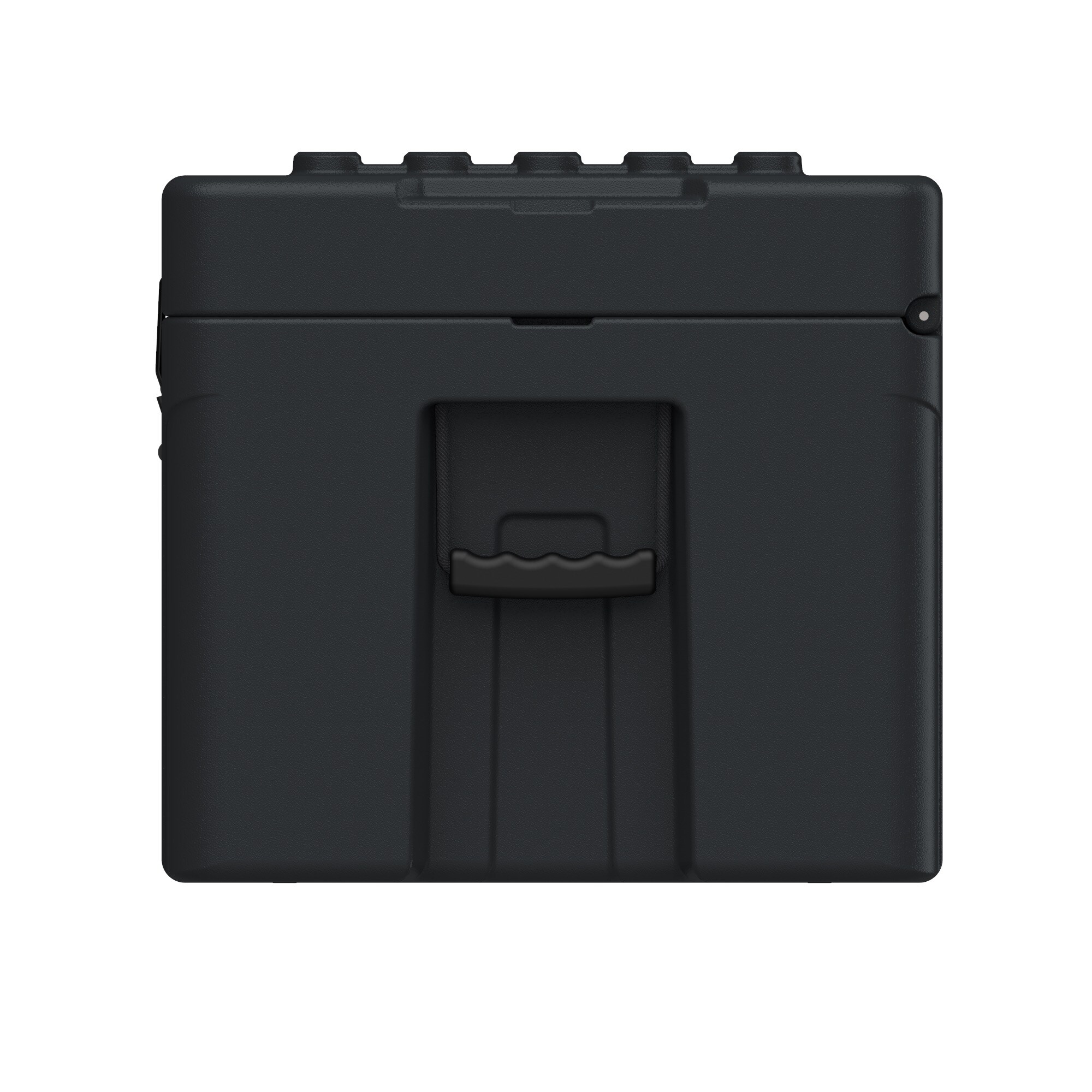 Extra Large Black Heavy Duty Rolling Storage Tote with Latching Lid