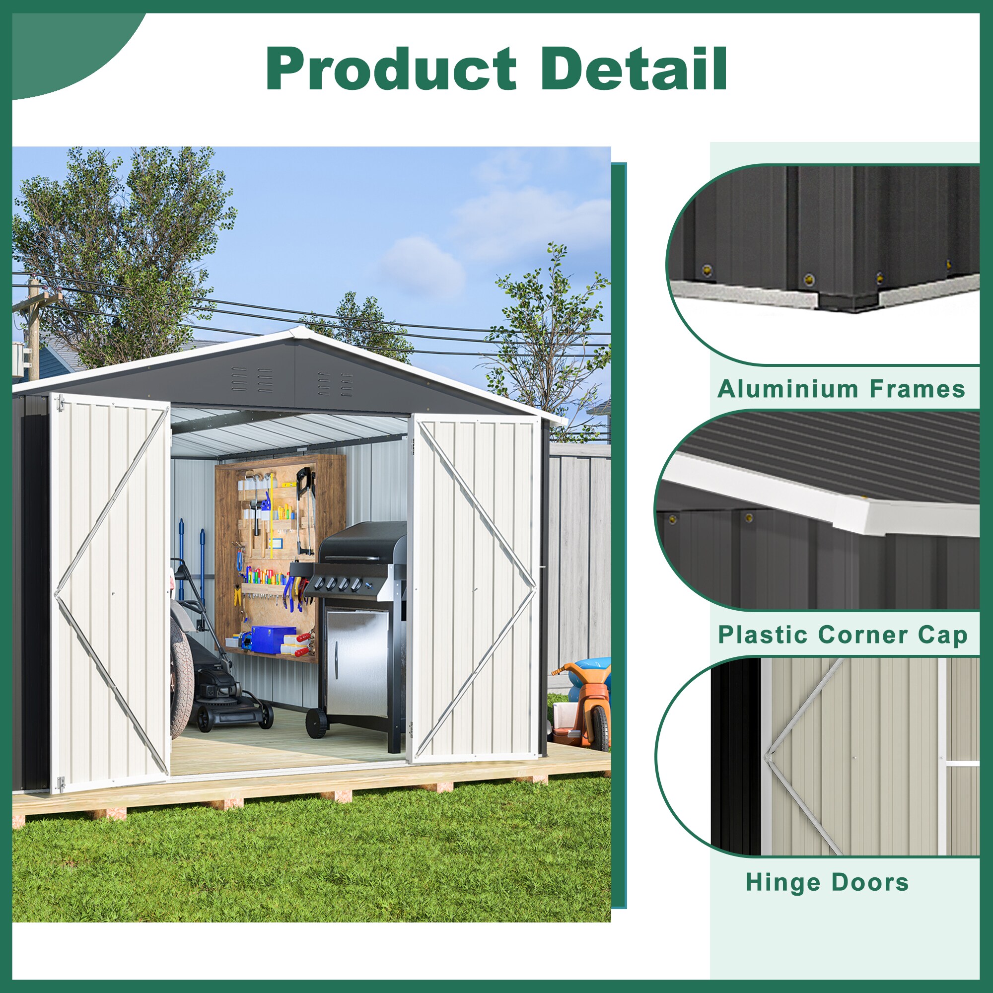 Mondawe MD-HG61R1384 Metal-Storage-Buildings-Sheds - View #5