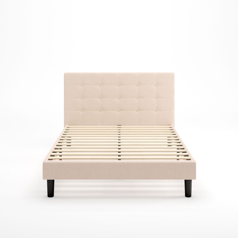 Zinus Beige Full Metal Platform Bed SPI-TURF-B-F at Lowes.com