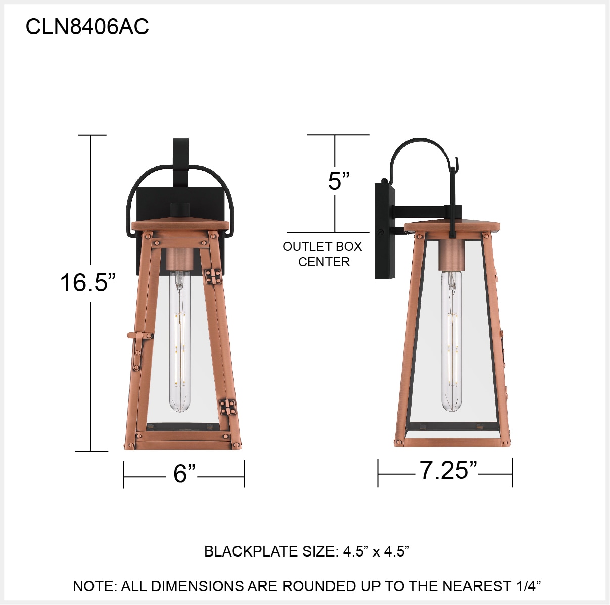 Quoizel CLN8406AC Outdoor-Wall-Lighting - View #3