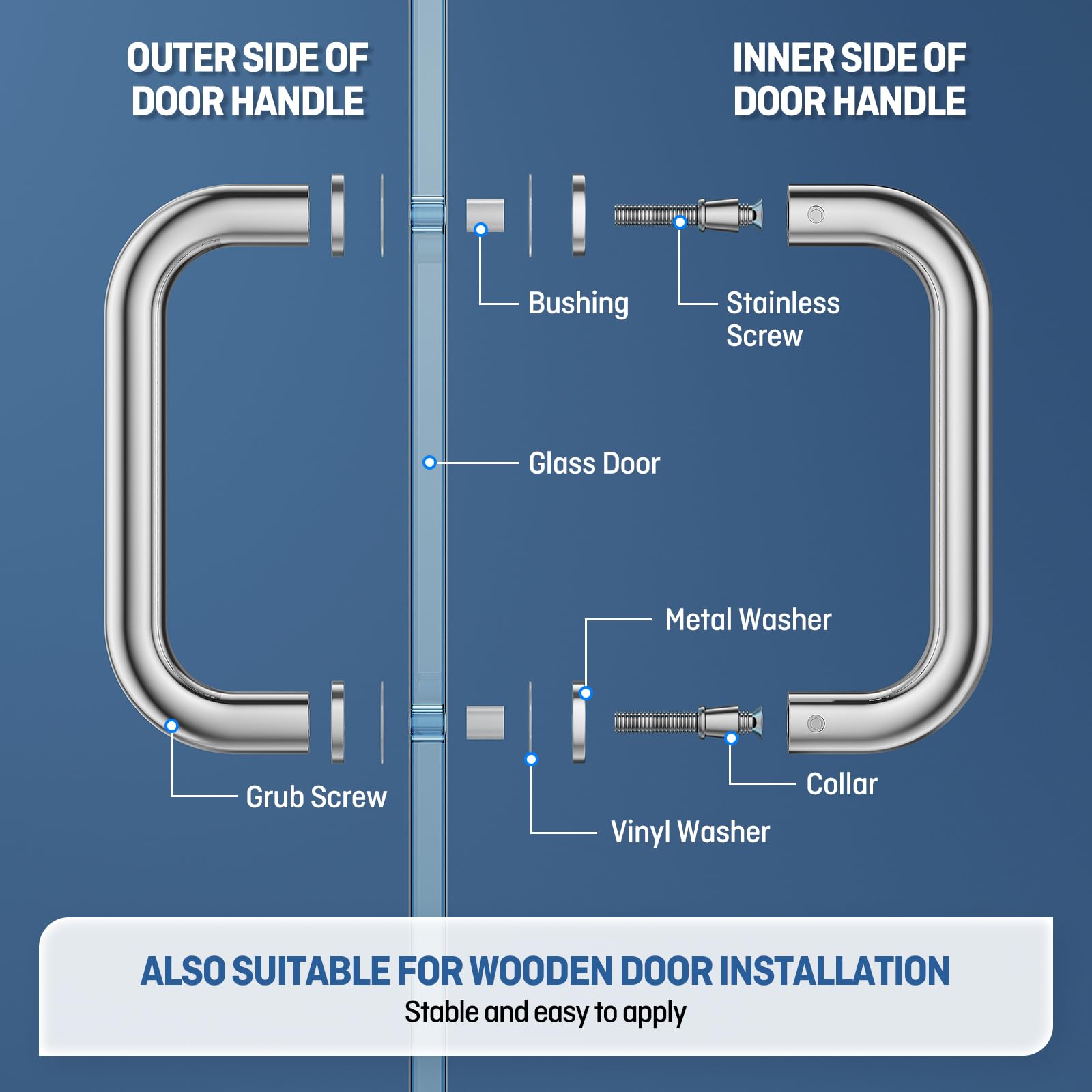 Afoxsos LAF0805F406 Tub-Shower-Door-Handles - View #6