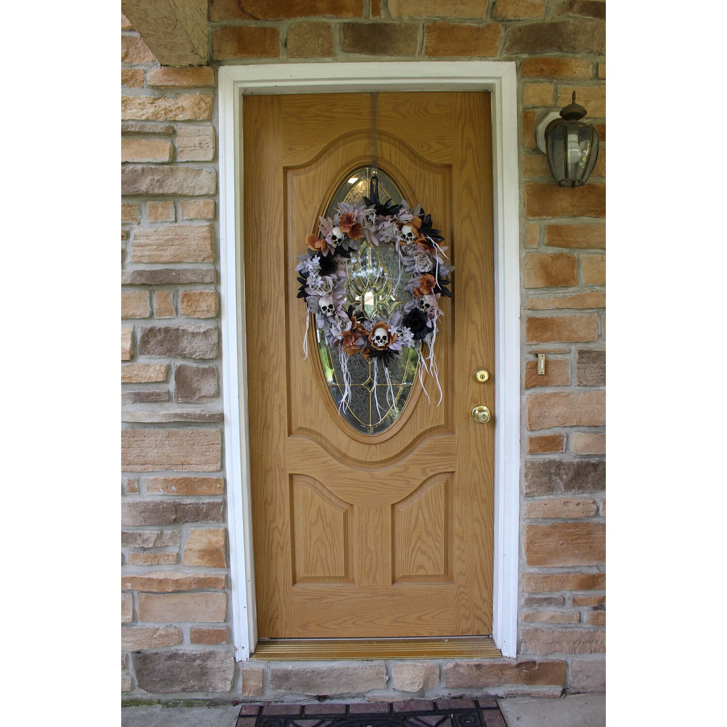 Haunted Hill Farm HHWRTHSKL-7 Artificial-Halloween-Wreaths - View #8