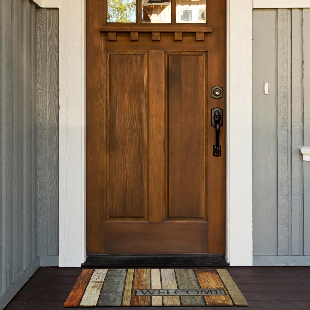 Mohawk Home 2-ft x 3-ft Beige Rectangular Outdoor Decorative Door Mat in  the Mats department at