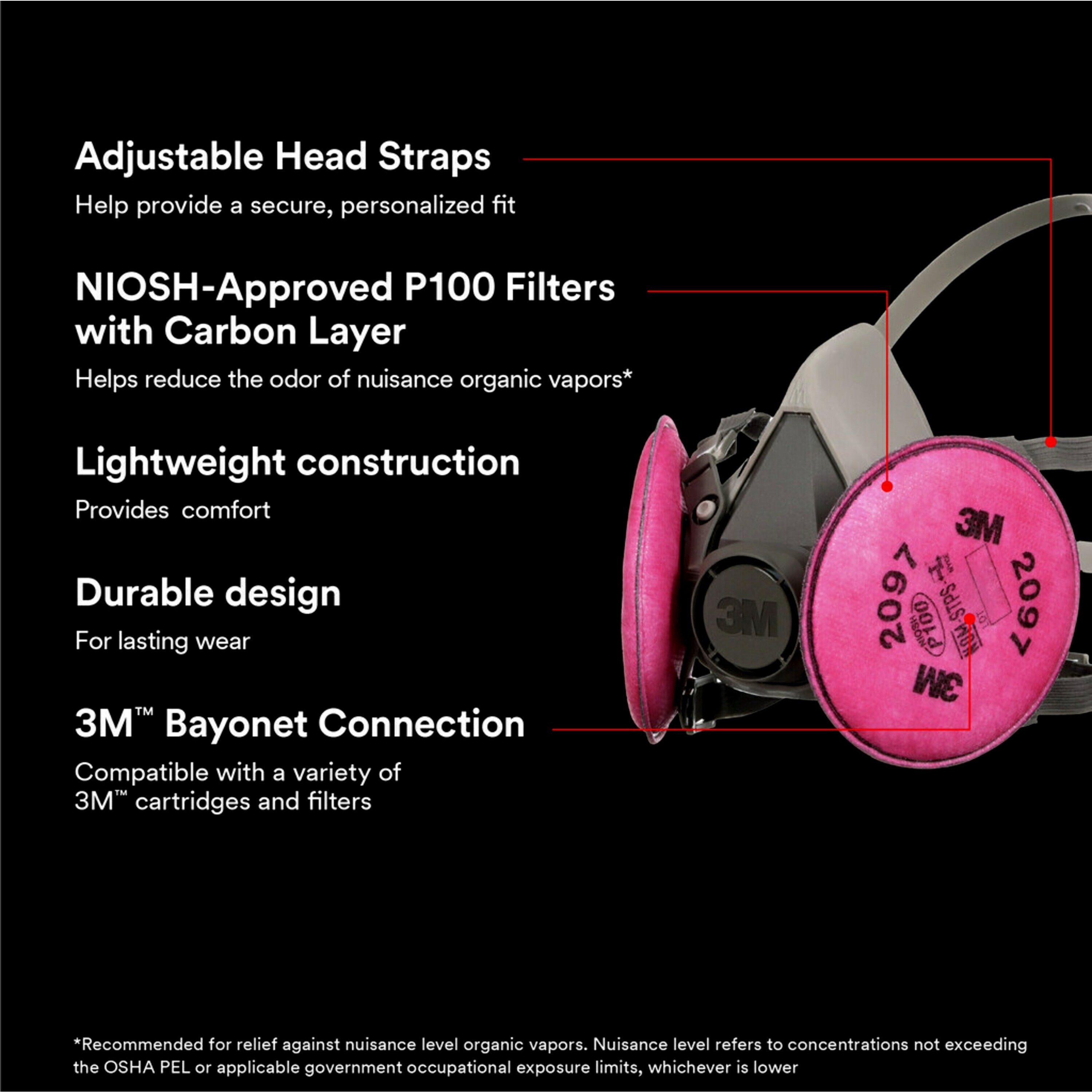 3M 6297PA1-A-NA respirators - View #5