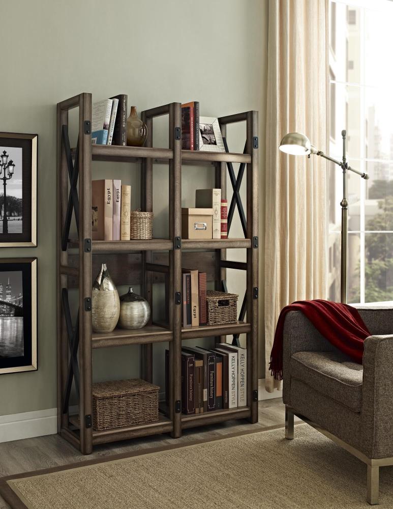 Ameriwood Home Wildwood Rustic Gray 8-Shelf Bookcase (36.22-in W x 60 ...