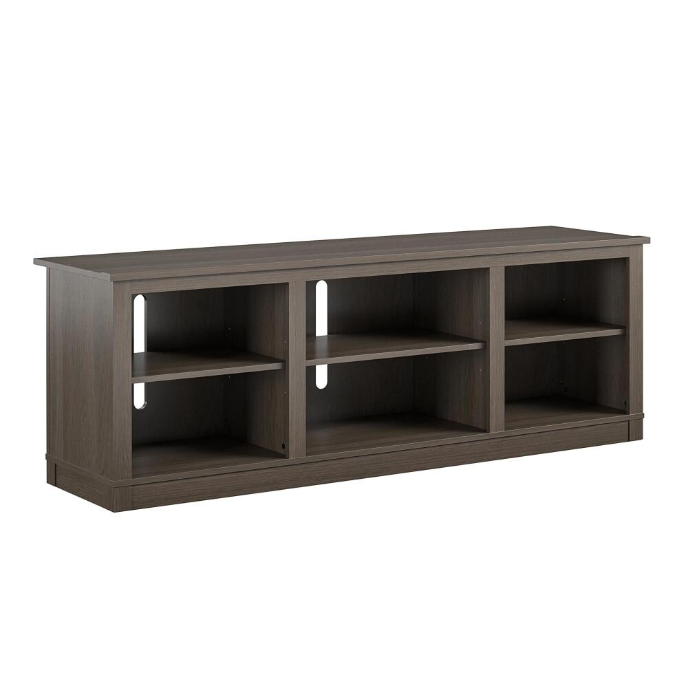 Ameriwood Home 8772863COM Edgewood Transitional Weathered Oak/Coastal Suede TV Stand (Accommodates TVs more than 70-in)
