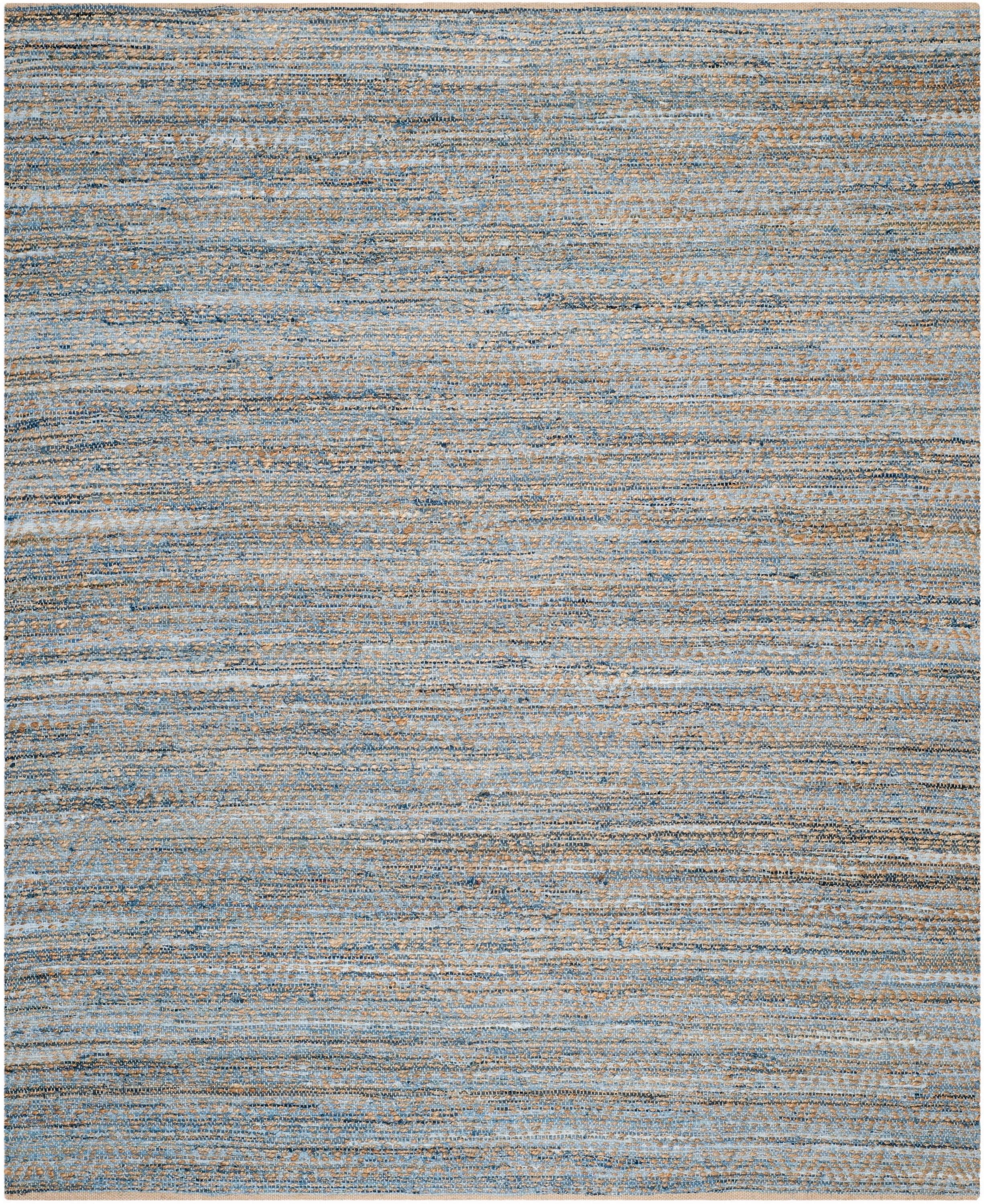Coastal Breeze Hand-Woven Blue Wool 9' x 12' Area Rug