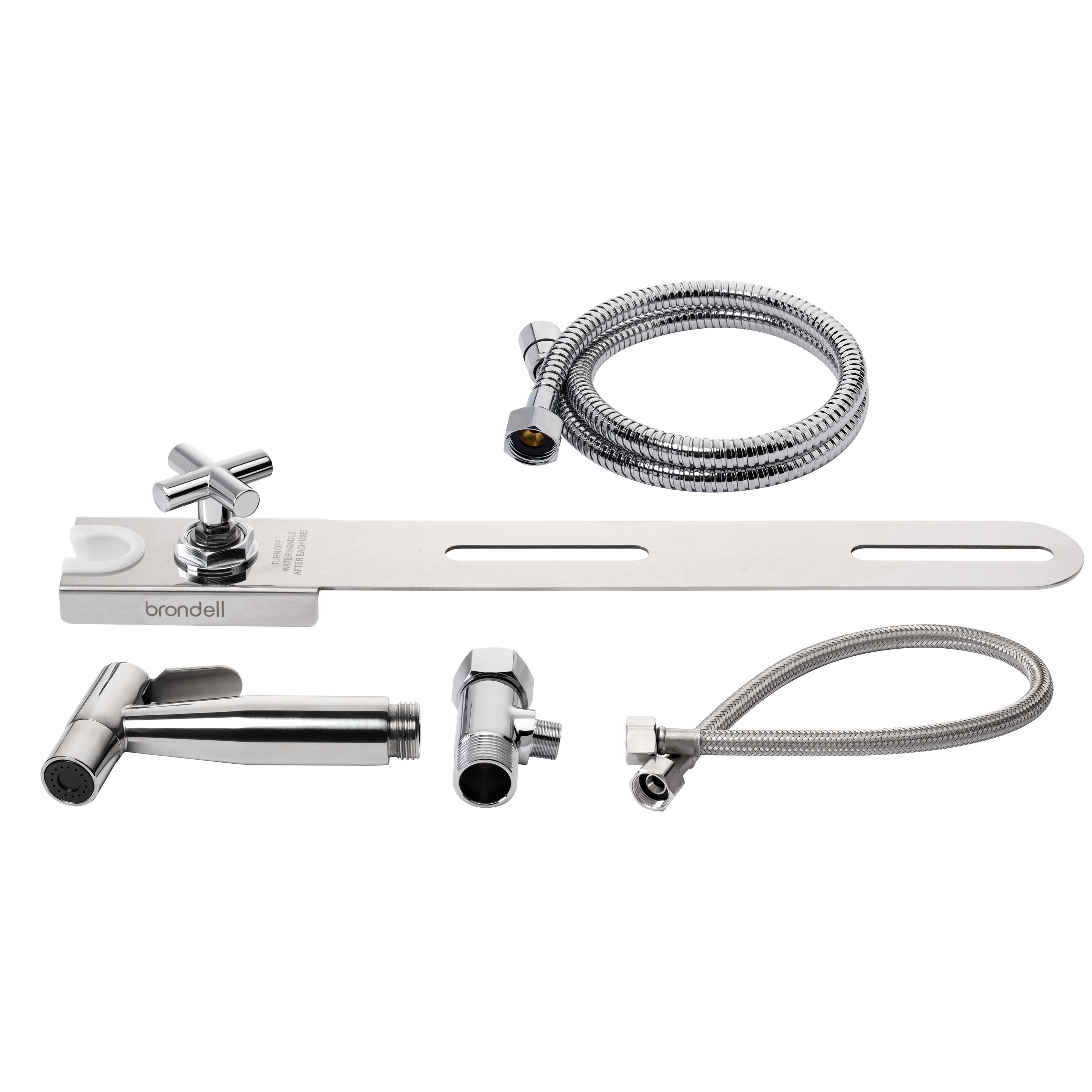 Stainless Steel Handheld Bidet Sprayer with Holster and Shut Off Valve