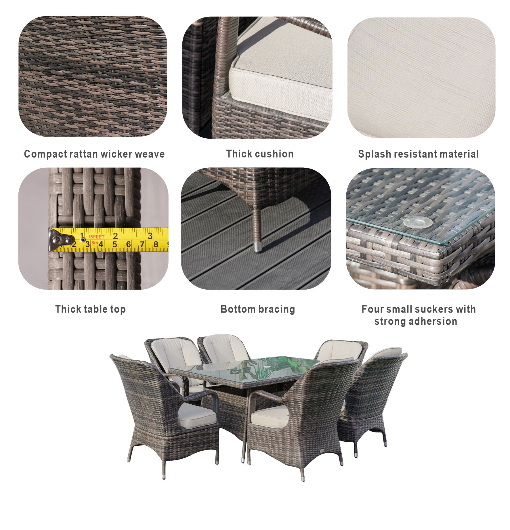 Direct Wicker DWD-1712-BR Patio-Dining-Sets - View #9