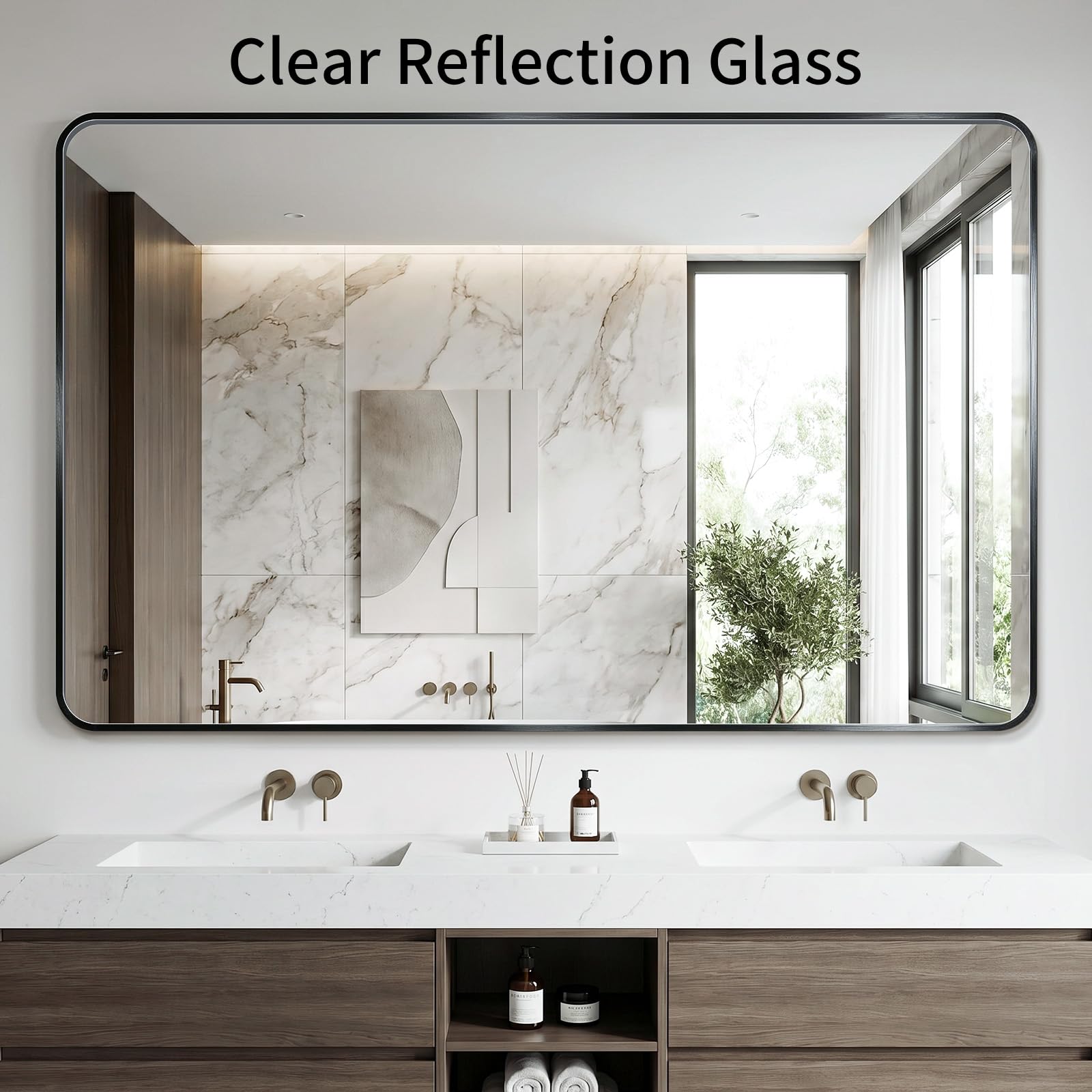 Aoibox LABK3EAP Framed-Bath-Mirrors - View #5