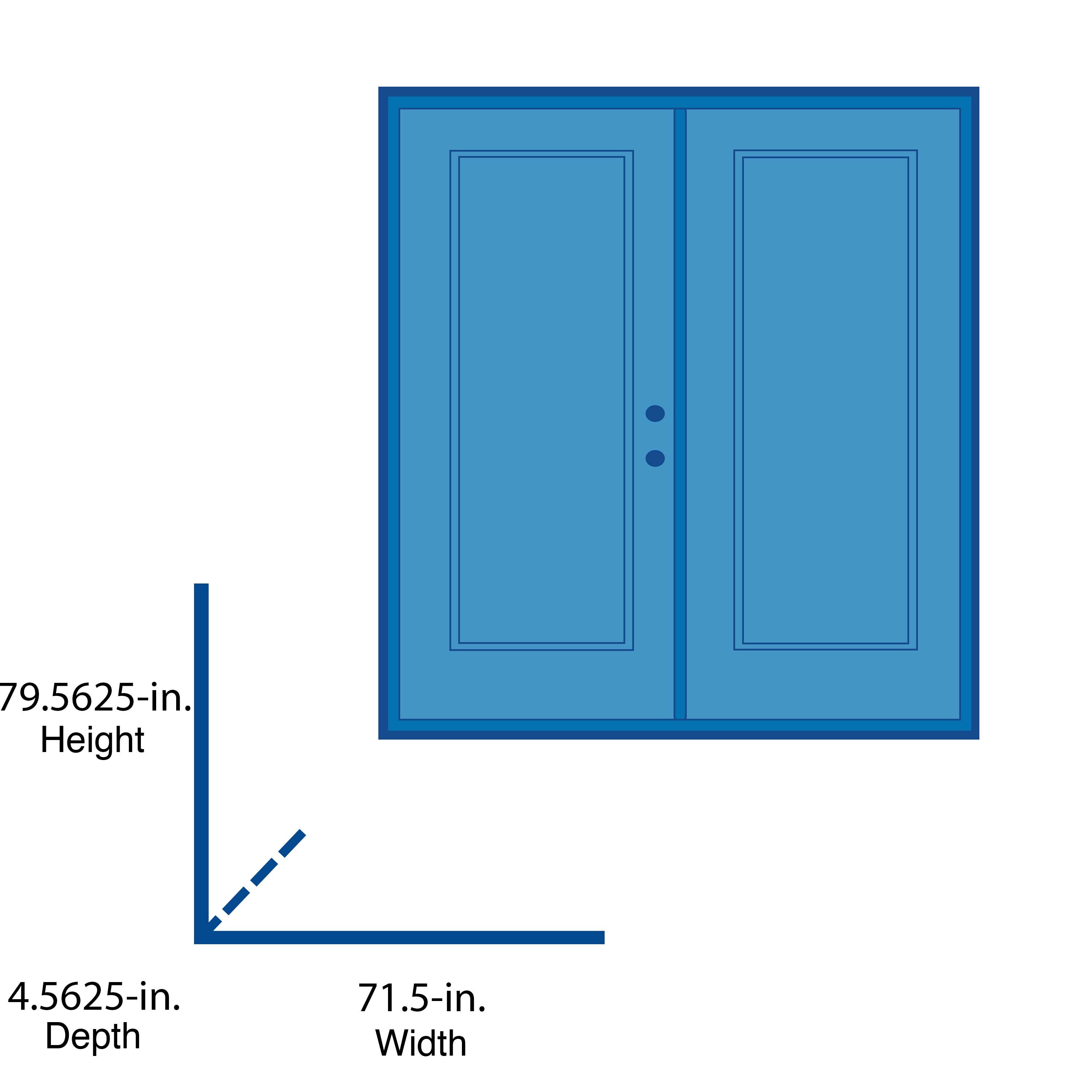 JELD-WEN 72-in x 80-in Low-e External Grilles Primed Steel French  Right-Hand Inswing Double Patio Door Brickmould Included in the Patio Doors  department at