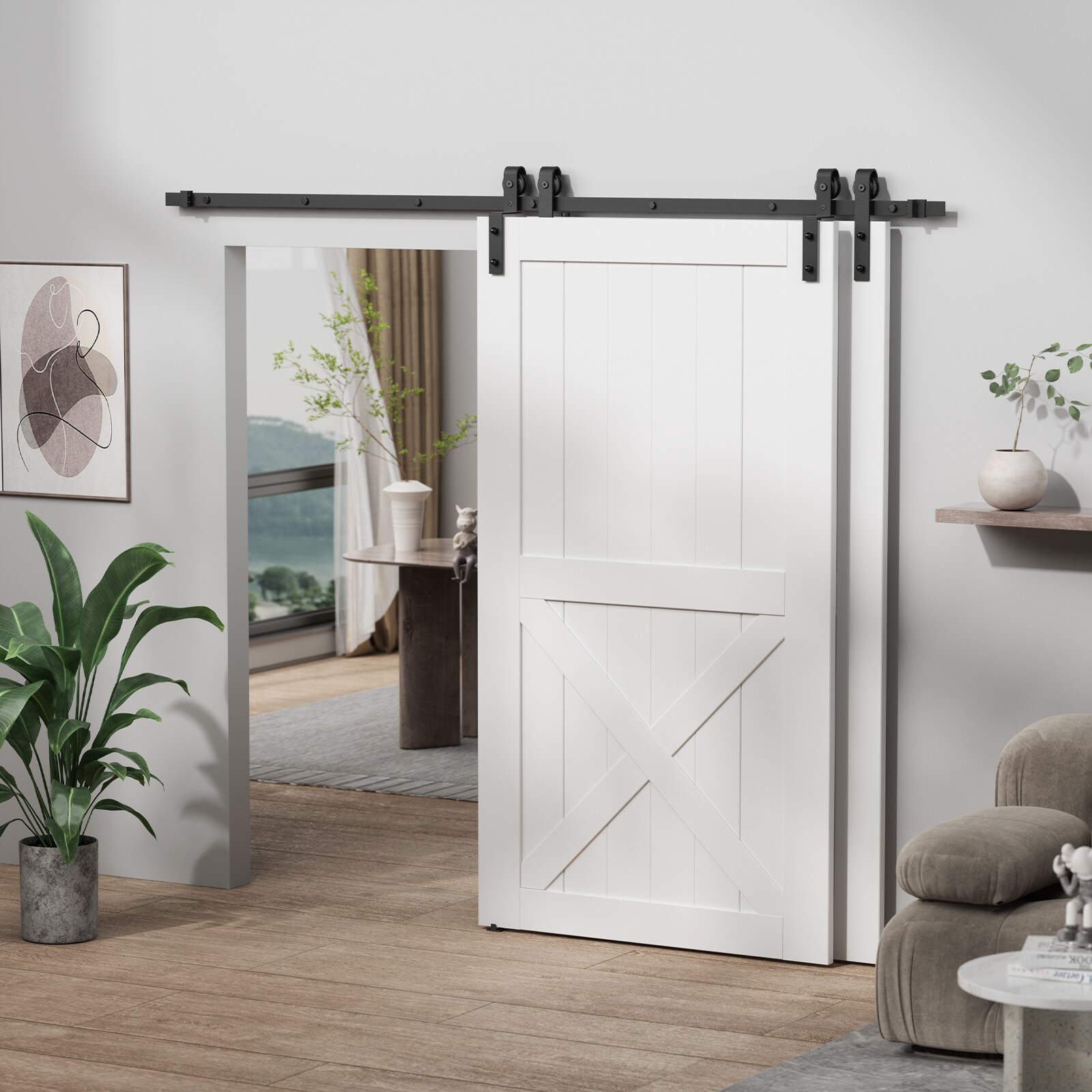 LOVMOR BP-12FT-J-2-DOUBLE Barn-Door-Roller-Kits - View #2