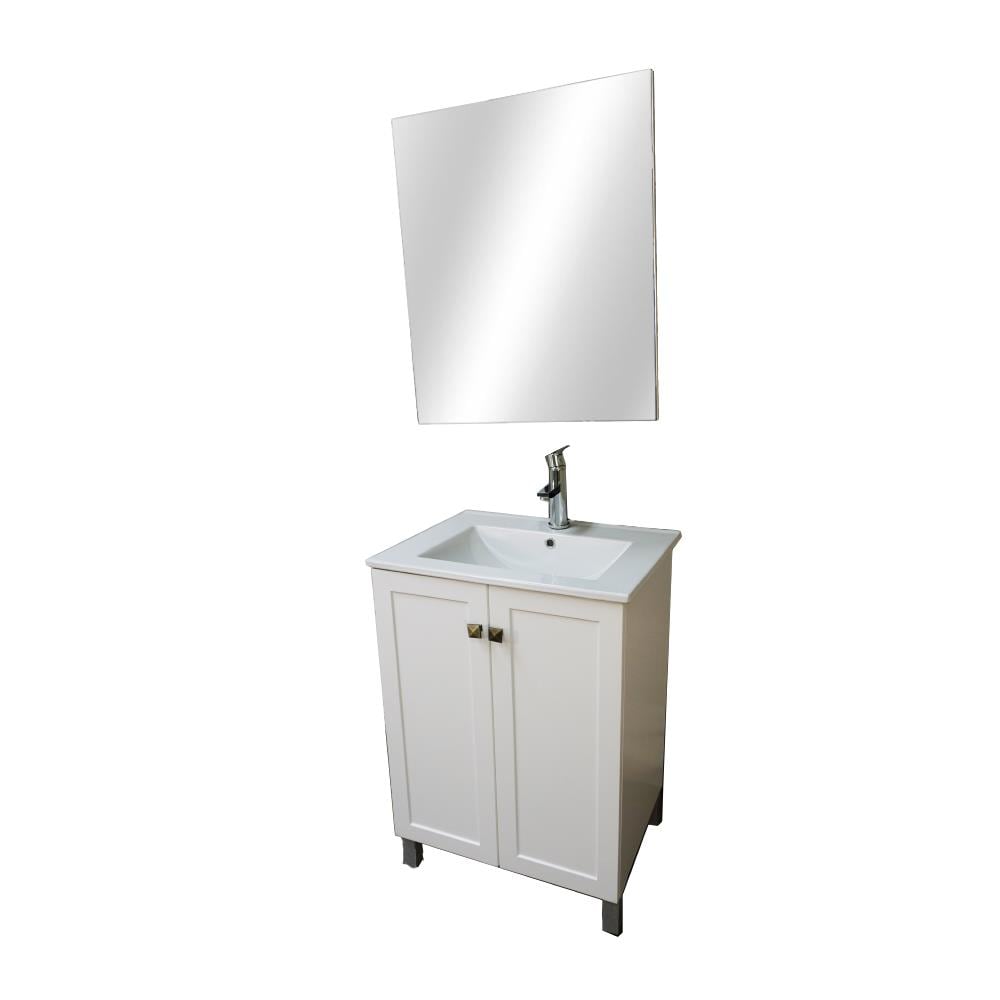 Dreamwerks 24 In White Undermount Single Sink Bathroom Vanity With   42684584 