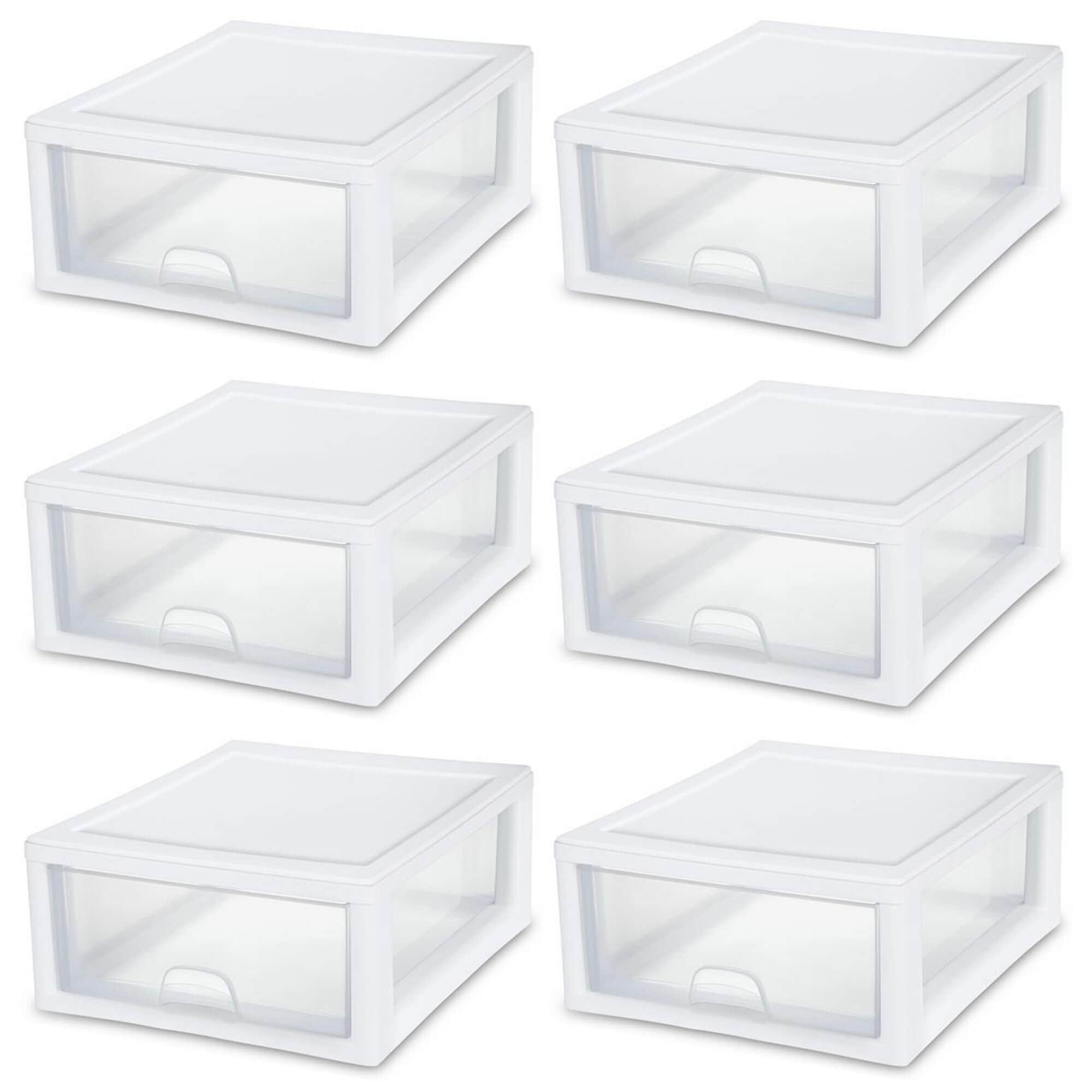 Sterilite 16 Qt Single Box Modular Stacking Storage Drawer Container (24  Pack), 24pk - Baker's