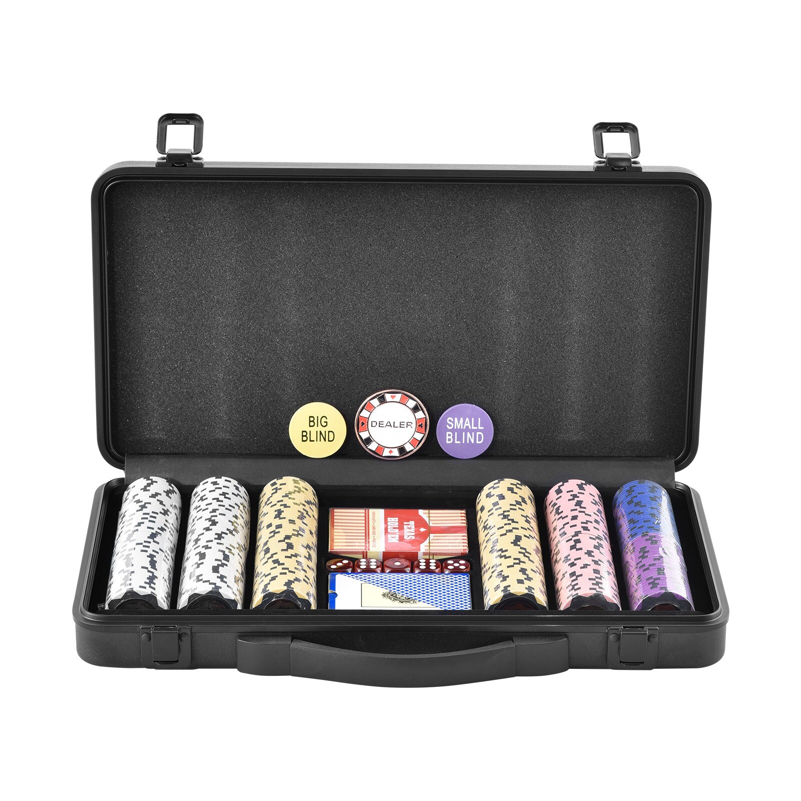 VEVOR Large Print 300 Pcs Poker Chip Set Abs Playing-Card in the ...