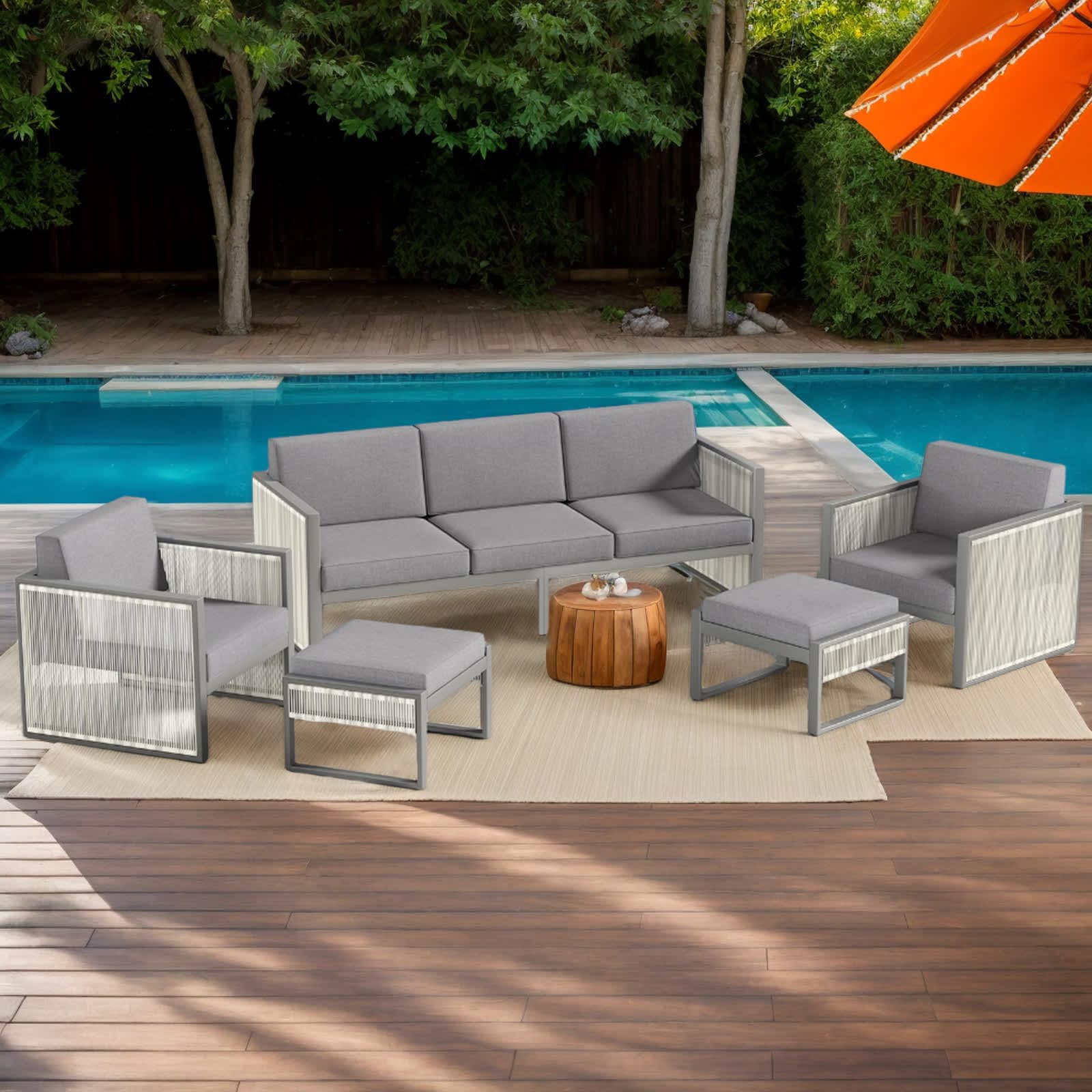 Bestier USLOW-O500319B-LGRY Patio-Conversation-Sets - View #2