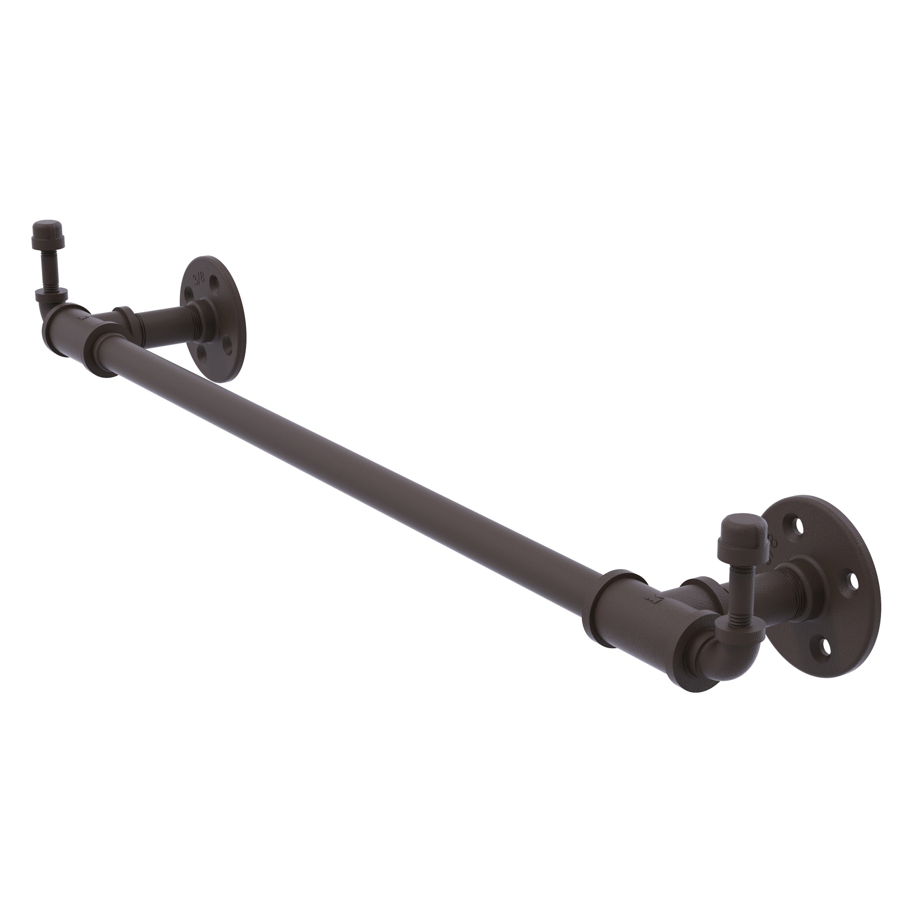 Allied Brass P-250-18-TBHK-ORB Pipeline 18-in Oil-rubbed bronze Wall mount Single Towel Bar