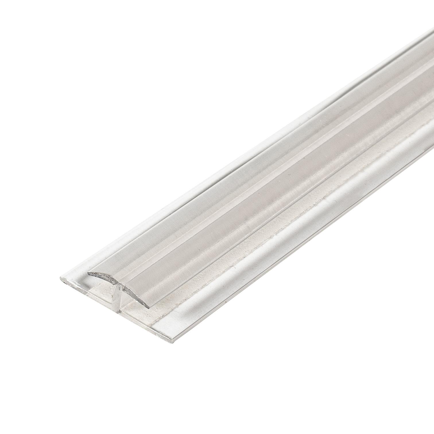 Outwater 3P1.27.00825 H Channel Fits Material 1/8-in Thick Clear Butyrate Divider Moulding with Adhesive 46-in Length (Pack of 3)