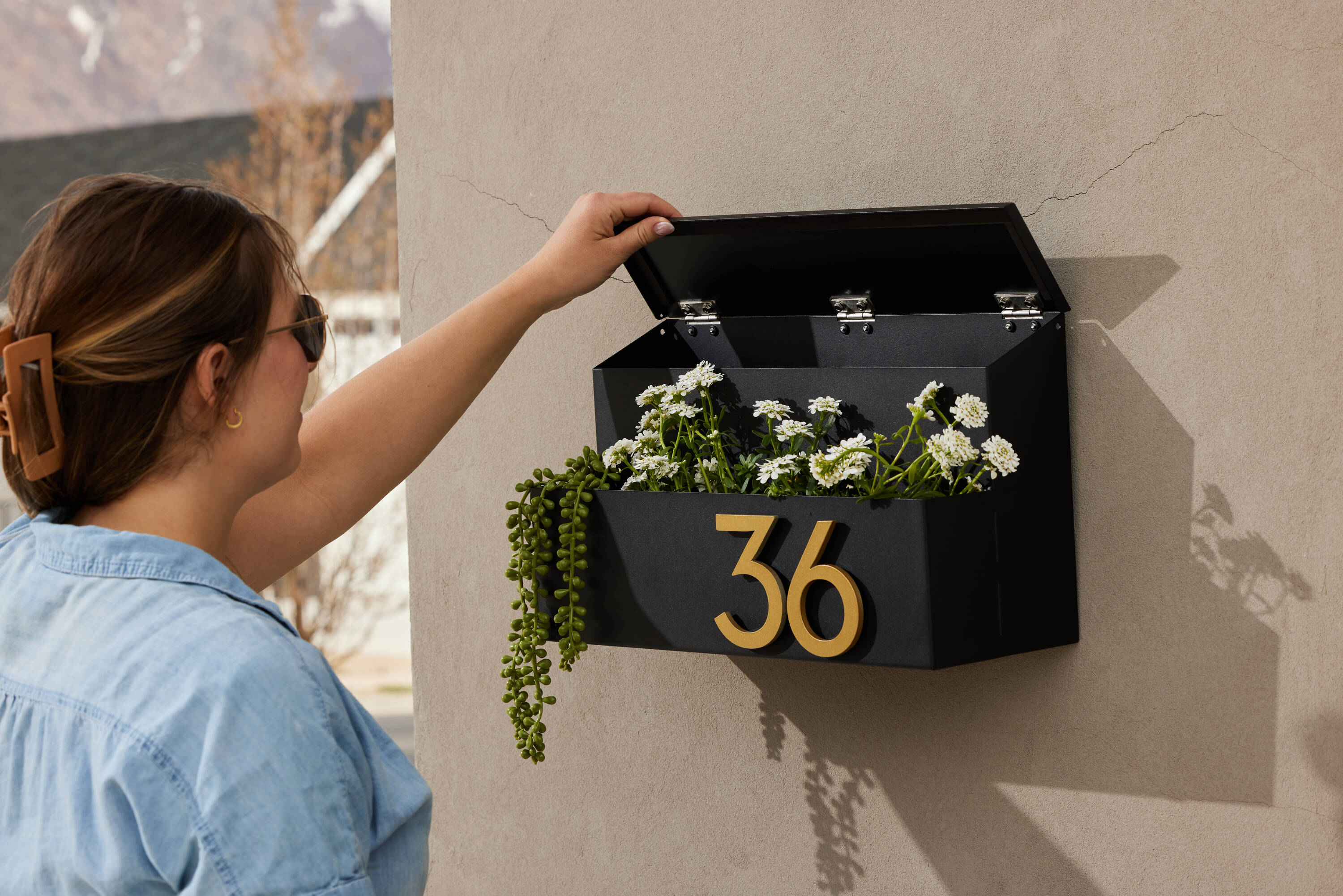 Post & Porch GARDEN-BLACK mailboxes - View #6