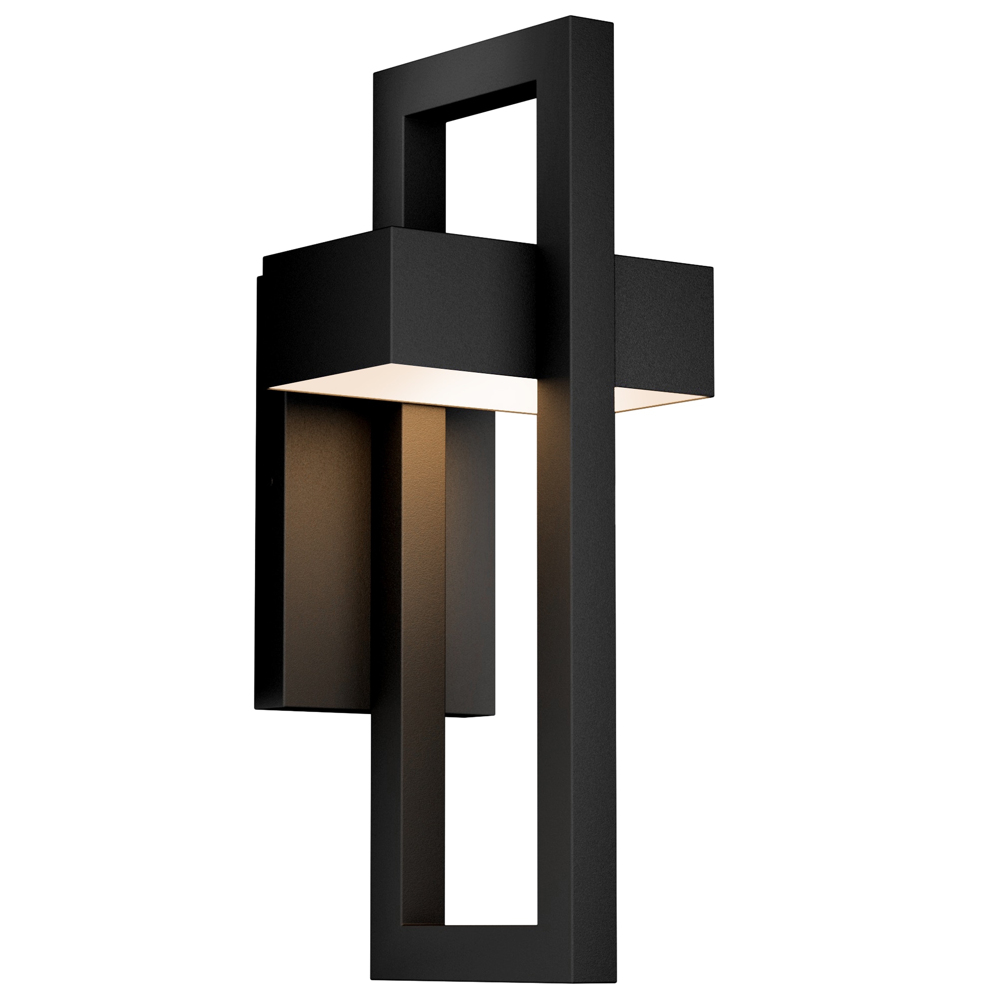 LamQee 06FTL0247BBK Wall Sconces Outdoor 16.5-in H Matte Black Hardwired Integrated LED Outdoor Wall Light