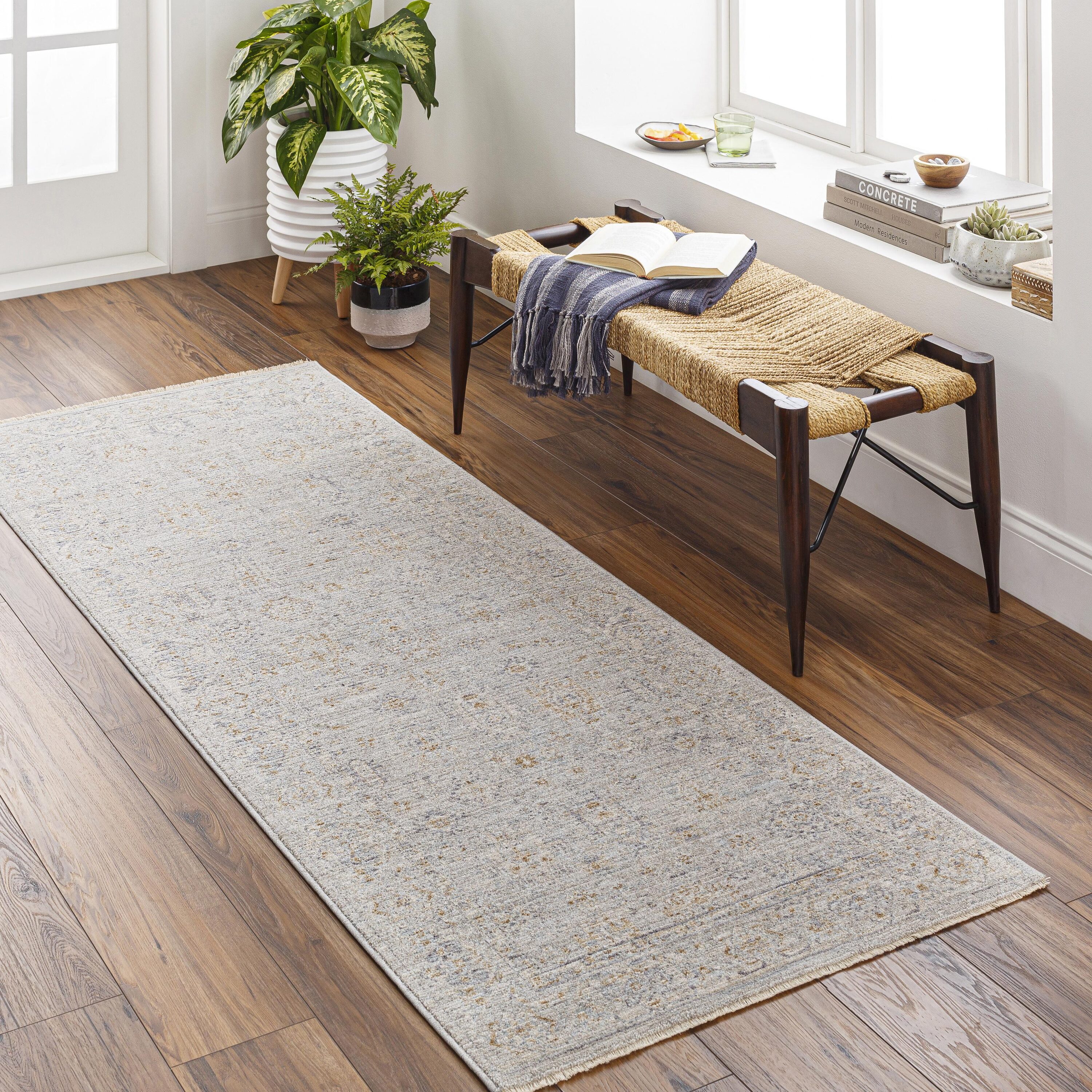 Livabliss AVT2343-2773 Avant Garde 2 x 7 (ft) Loomed Polyester Gray/Slate Rectangular Indoor Vintage Runner rug