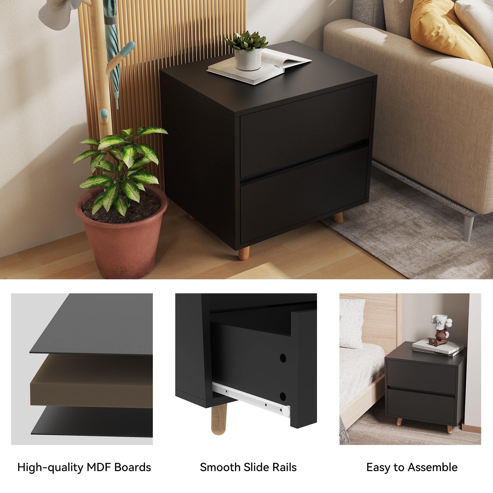  IF-NS02-BK nightstands - View #8