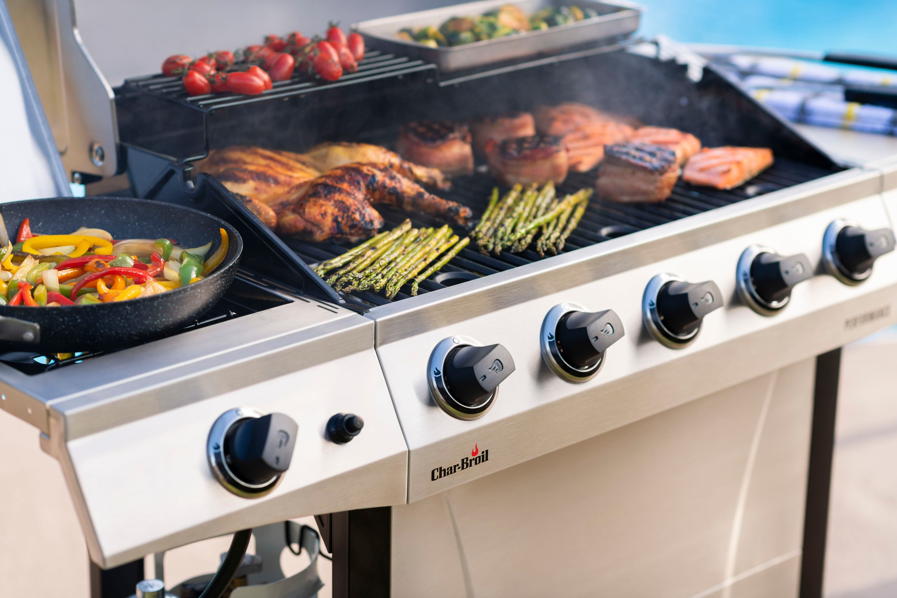 Shop Char-Broil Getting Started with Performance Silver 5-Burner Liquid Propane Gas Grill 1 Burner at Lowes.com