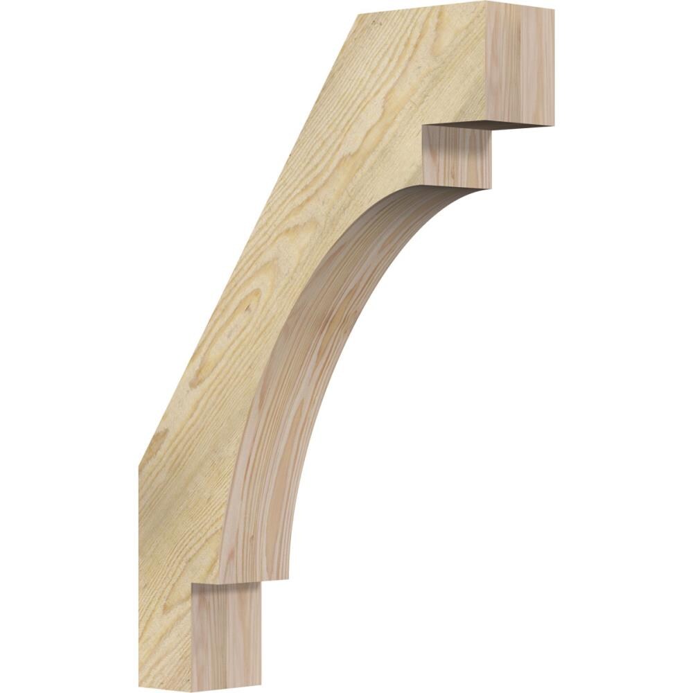 Ekena Millwork BRC04X18X26MRC00RDF 4-in x 18-in x 26-in Douglas Fir Unfinished Wood Merced Rough Sawn Knee Brace