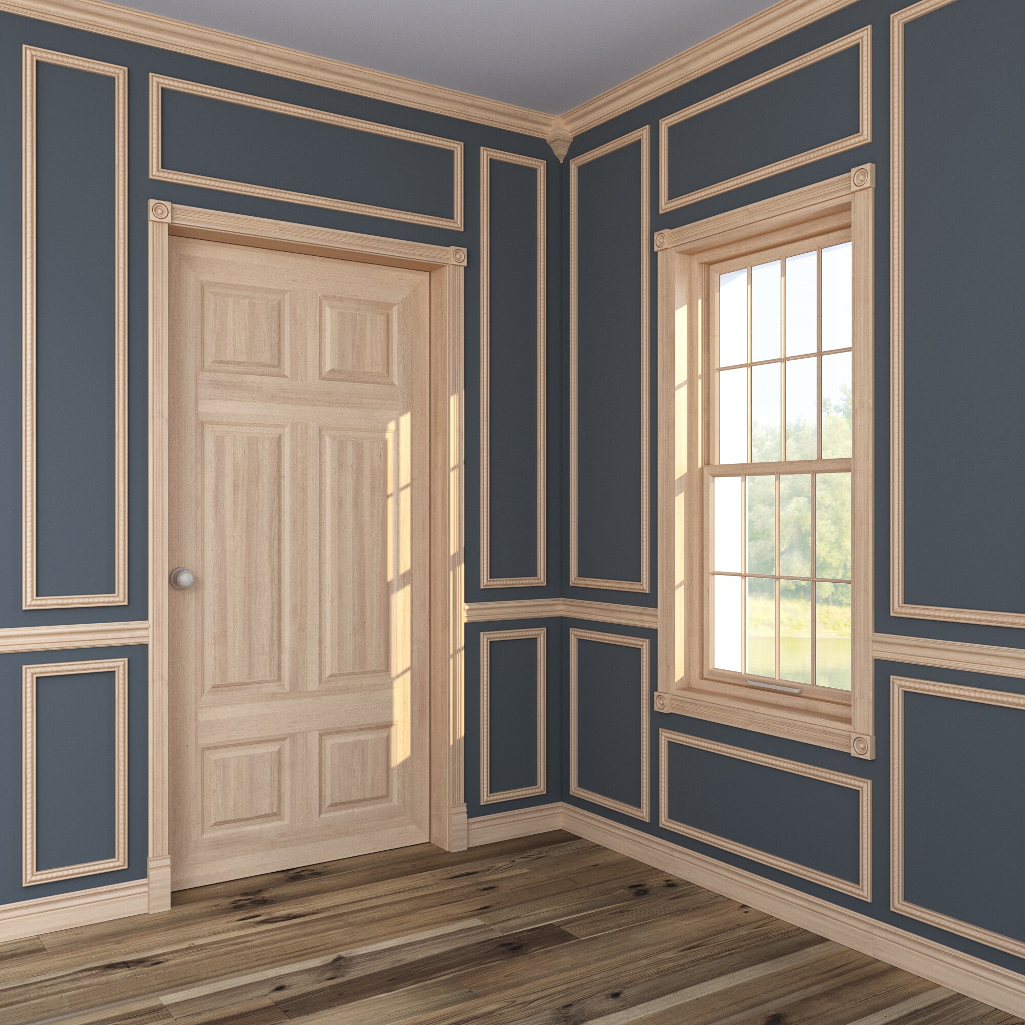 Ornamental Mouldings 3-3/4-in x 8-ft White hardwood Unfinished Wood Rope 1631A Crown Moulding