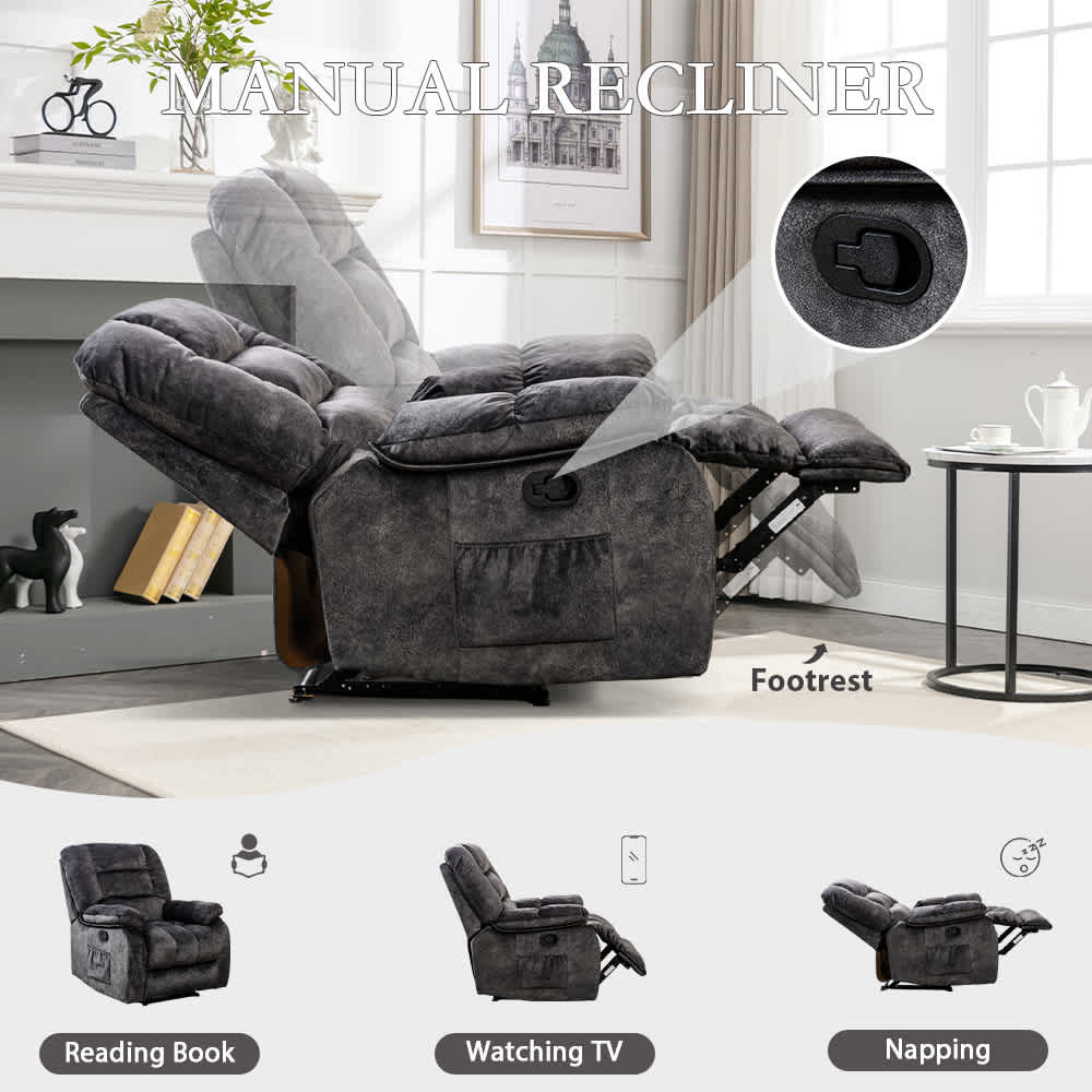 Bestier USLOW-L502637E-DGRE recliners - View #4