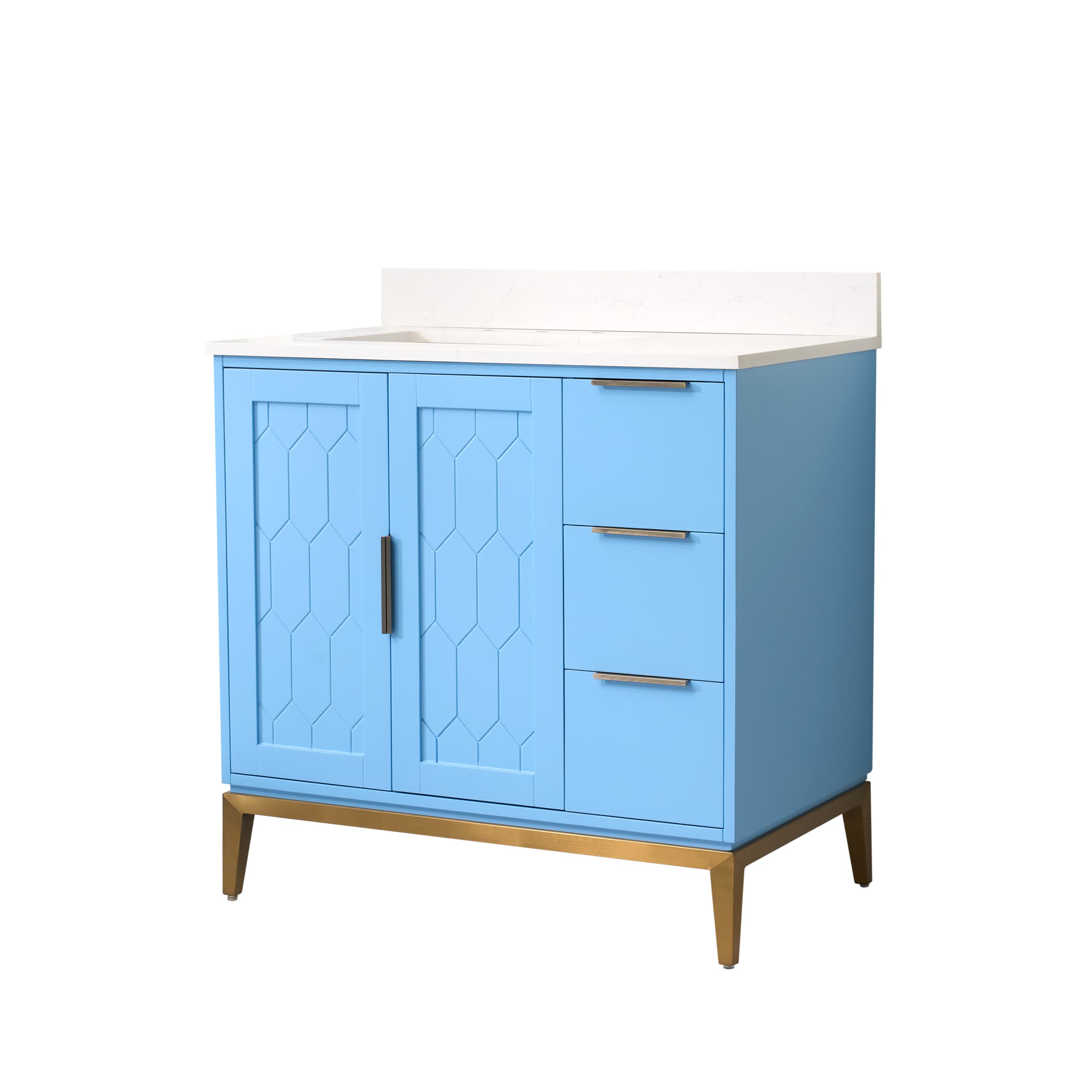WELLFOR ALISON36QZ-LB Bath-Vanity-Combo - View #12