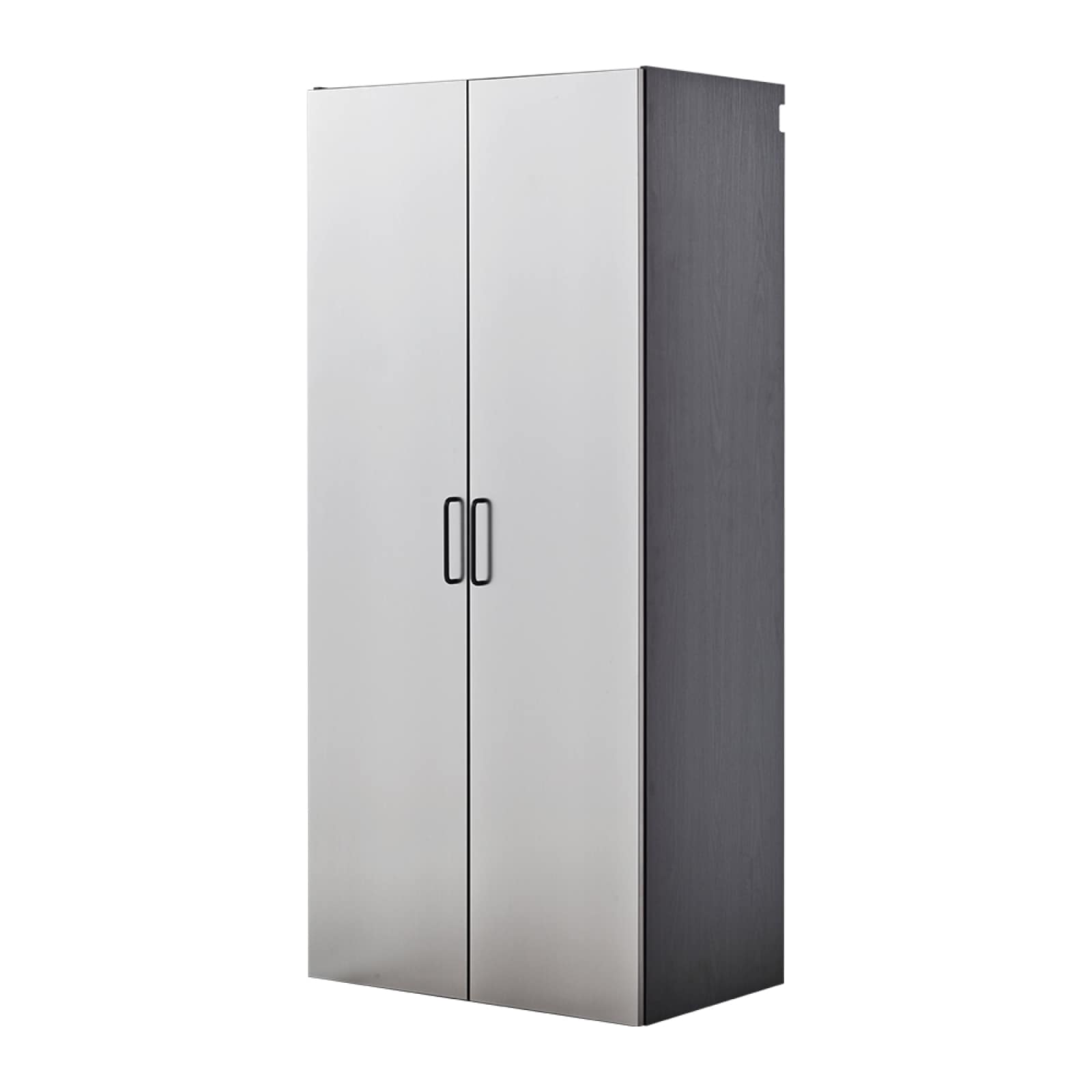 CHITA Modern Wood Wall Mounted Storage Cabinet with Wall Mounted Soft Close Hardware for Home Storage and Organization Metallic Gray