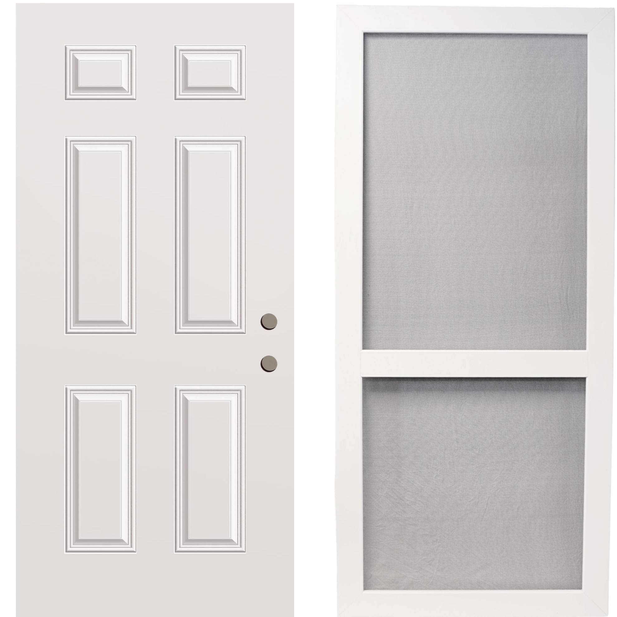 ReliaBilt 36-in x 80-in Steel Left-Hand Inswing Primed Prehung Single Front Door