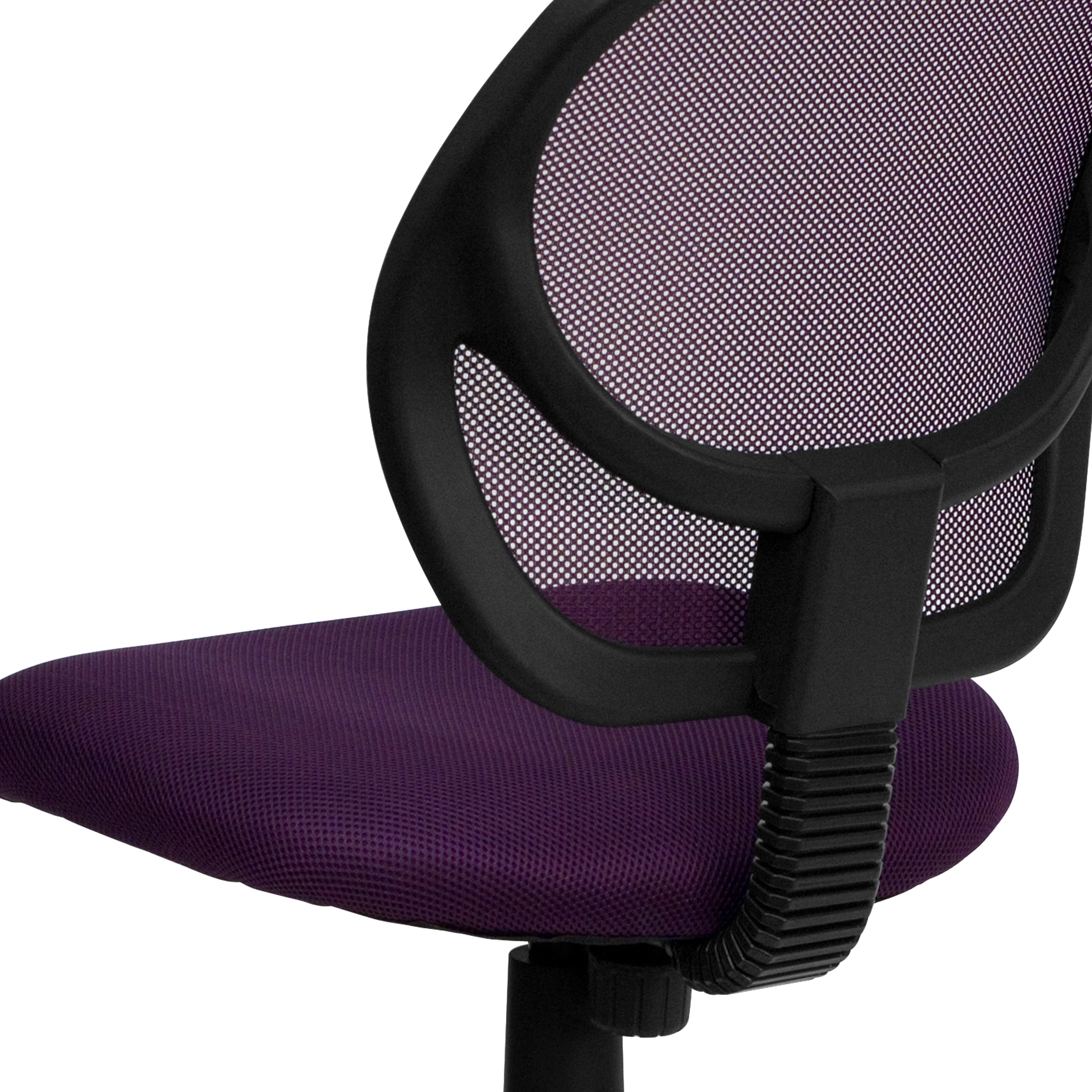 ErgoFlex Armless Low-Back Purple Mesh Task Chair