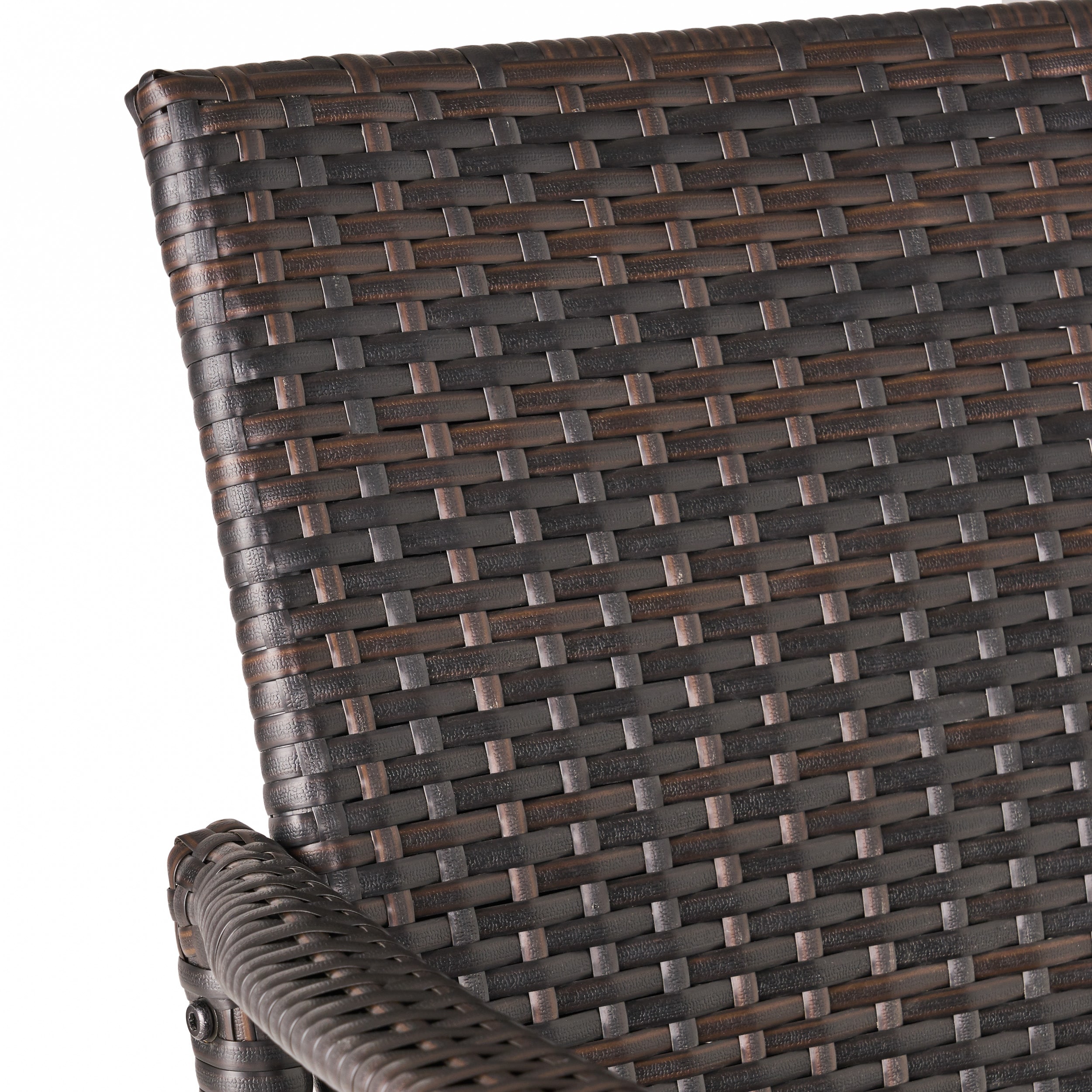 Stewart 30-Inch Brown Wicker Outdoor Barstools, Set of 2