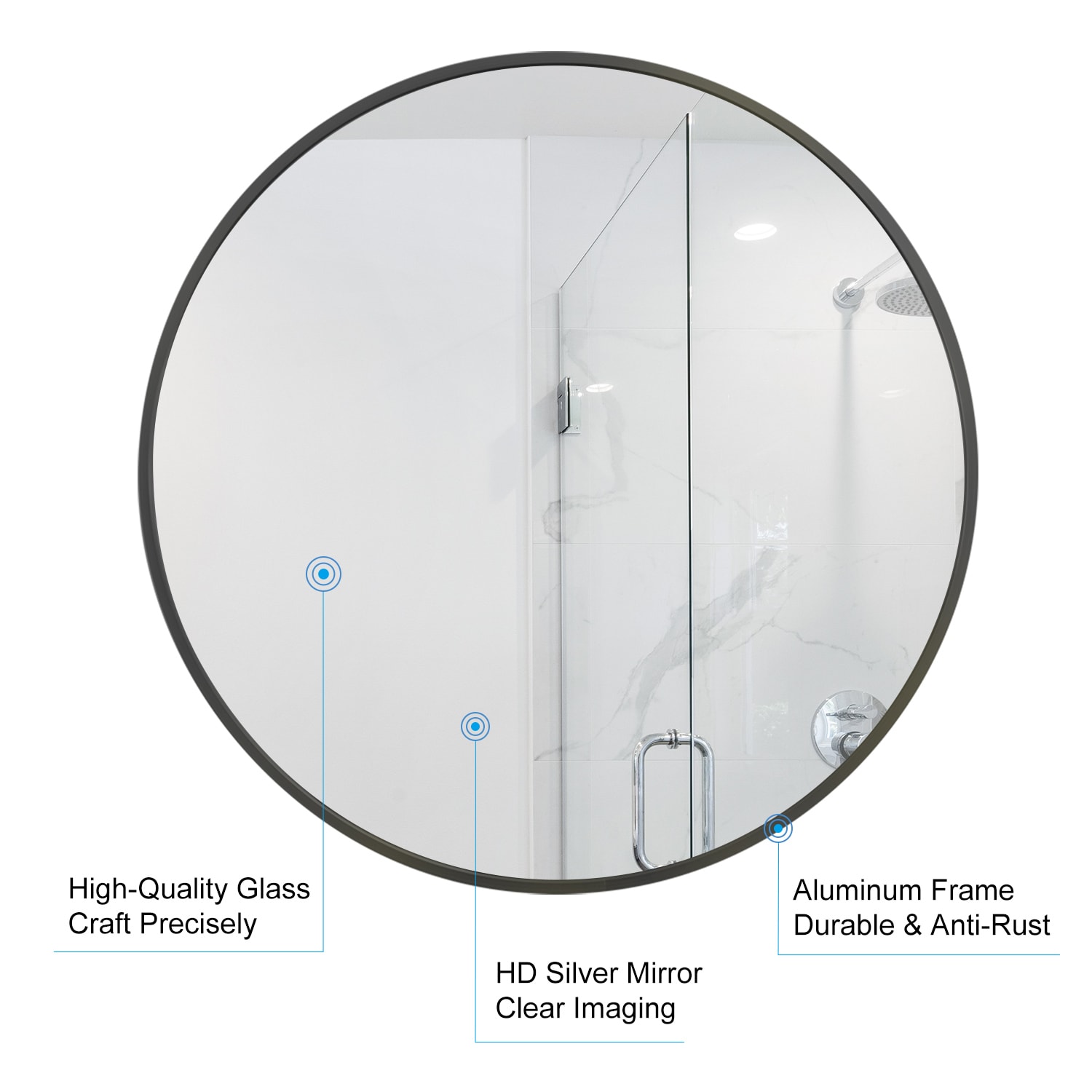 Forclover CFLH-1065 Framed-Bath-Mirrors - View #2