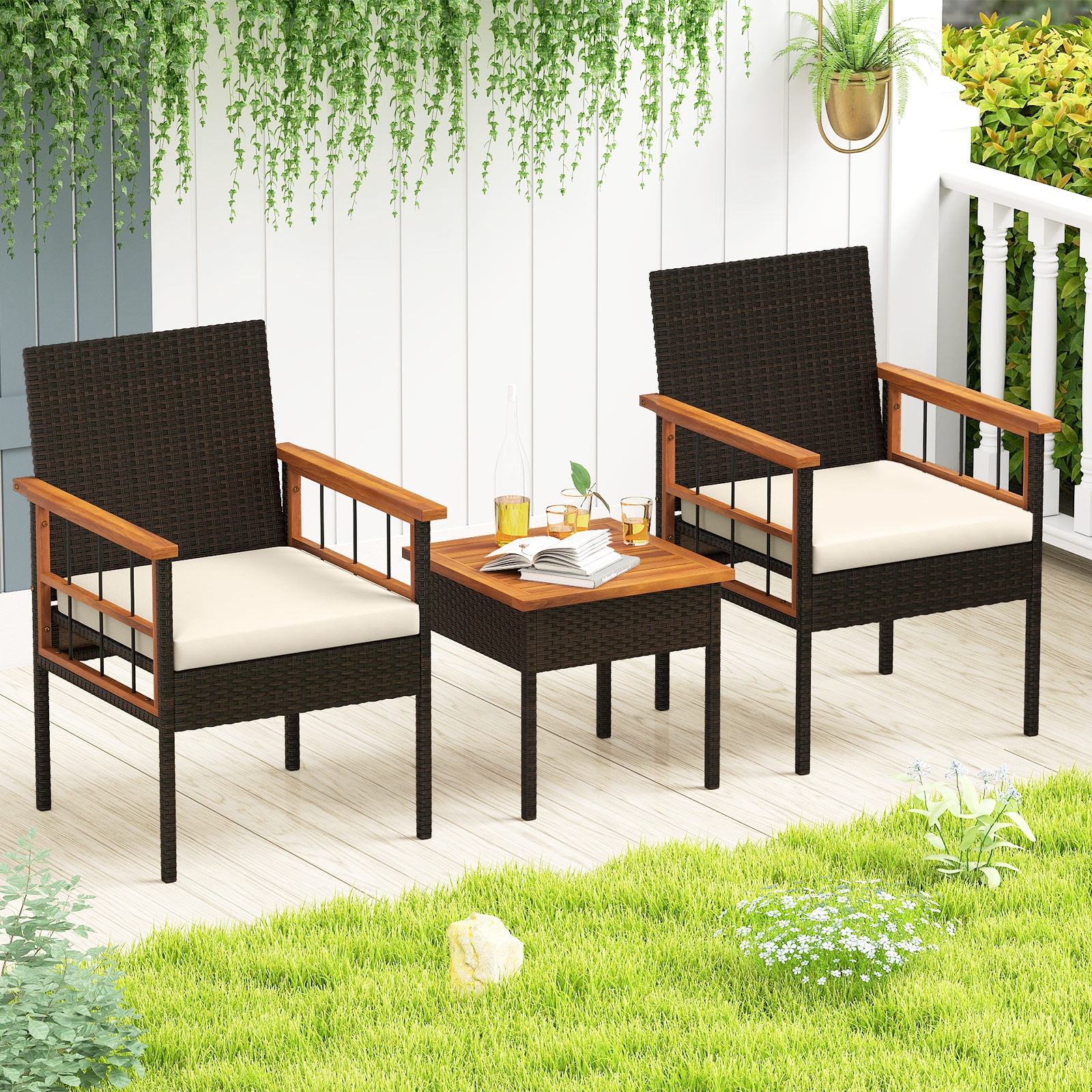 YERIVA P74901WHDH Patio-Conversation-Sets - View #2