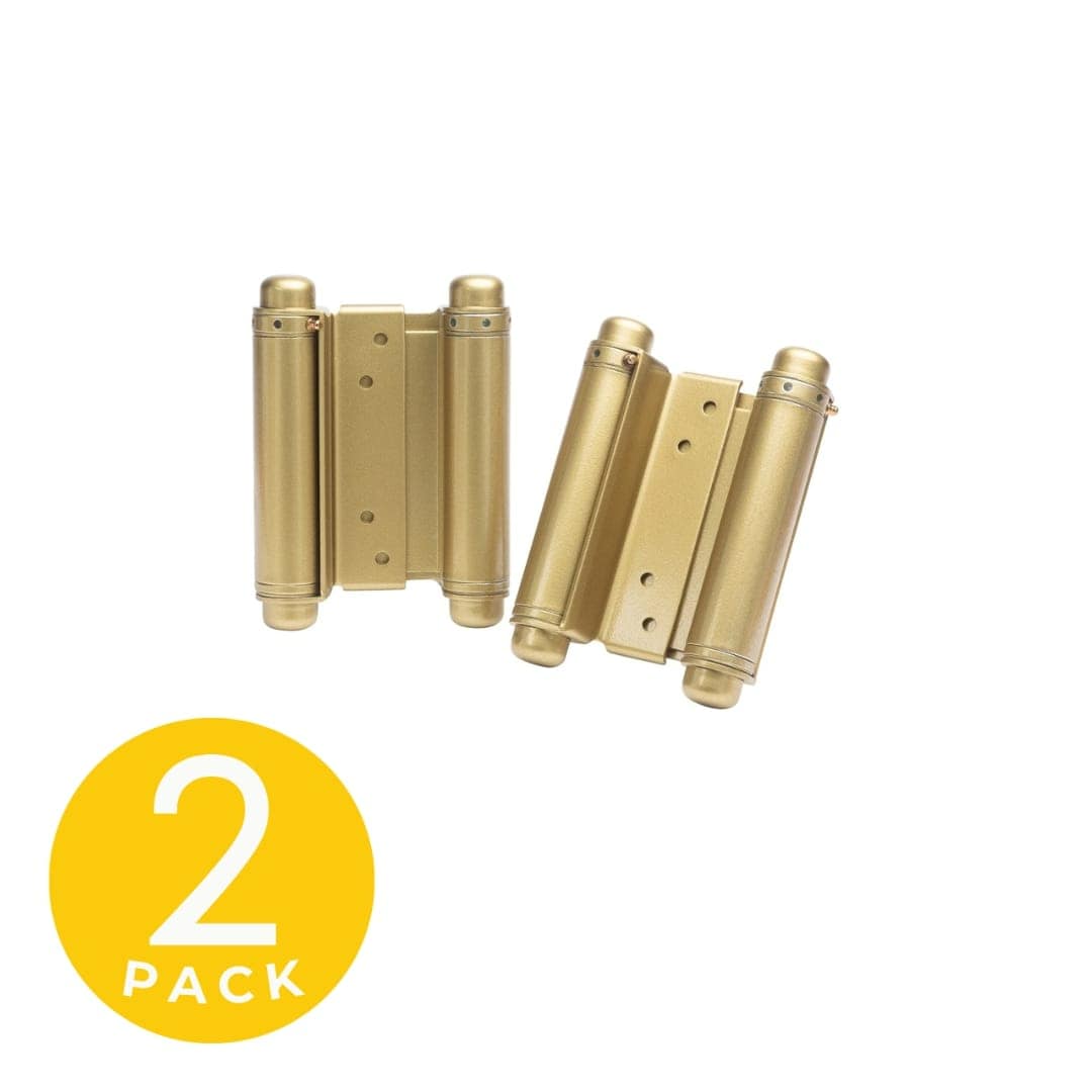 Trans-Atlantic Co DH-TAN5005-US3 6-in H Square Bright Brass Surface mount Interior/Exterior Door Hinge 2 -Pack