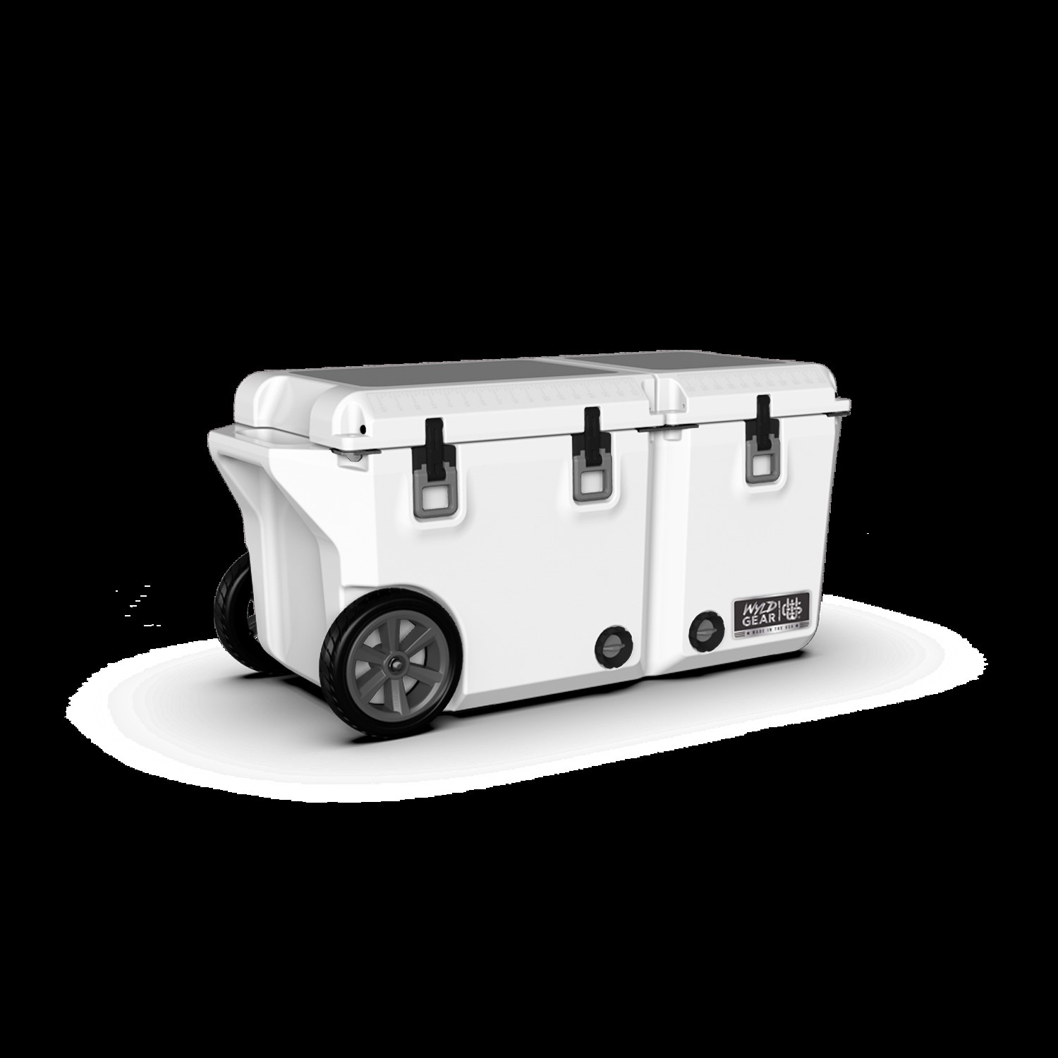 WYLD GEAR USHC65-W White 65 Quart(s) Hard rotomolded Insulated Wheeled Chest cooler with Drainage Spout
