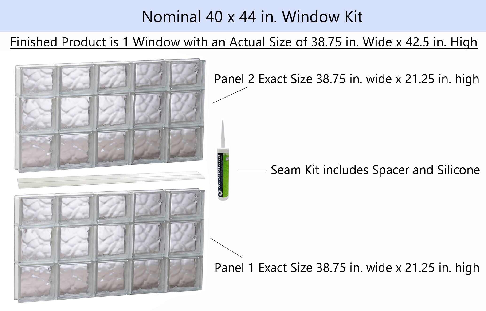 REDI2SET S4044DC Glass-Block-Windows - View #2