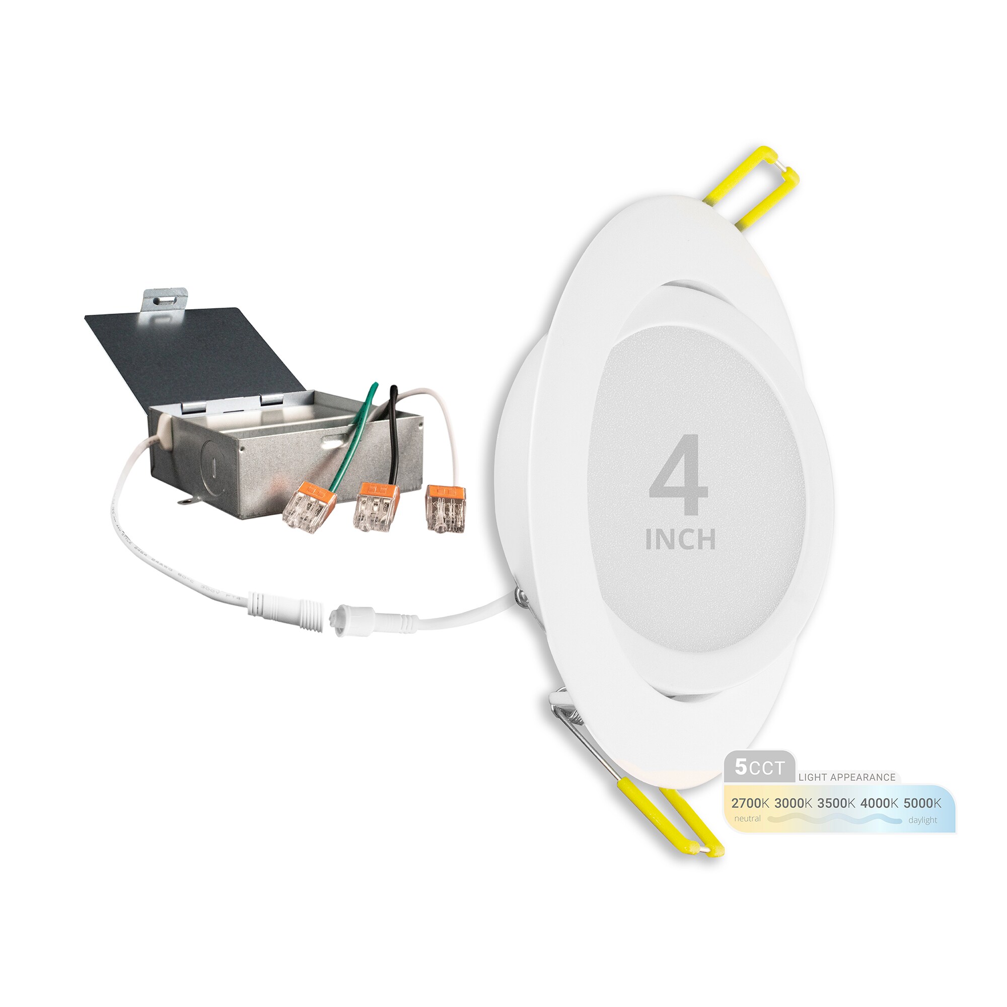 NuWatt 4" White Aluminum Dimmable LED Recessed Light Kit, Energy Star