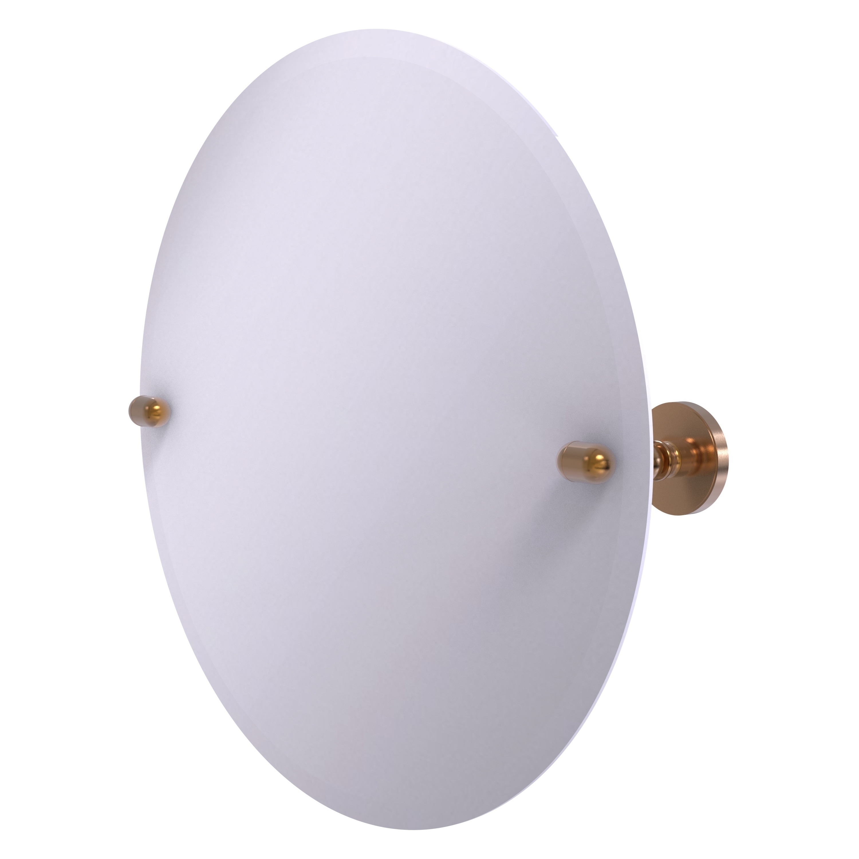 Allied Brass TA-90-BBR Tango 22-Inches x 22-Inches Beveled Frameless Round Tilting Bathroom Vanity Mirror ( Brushed Bronze )