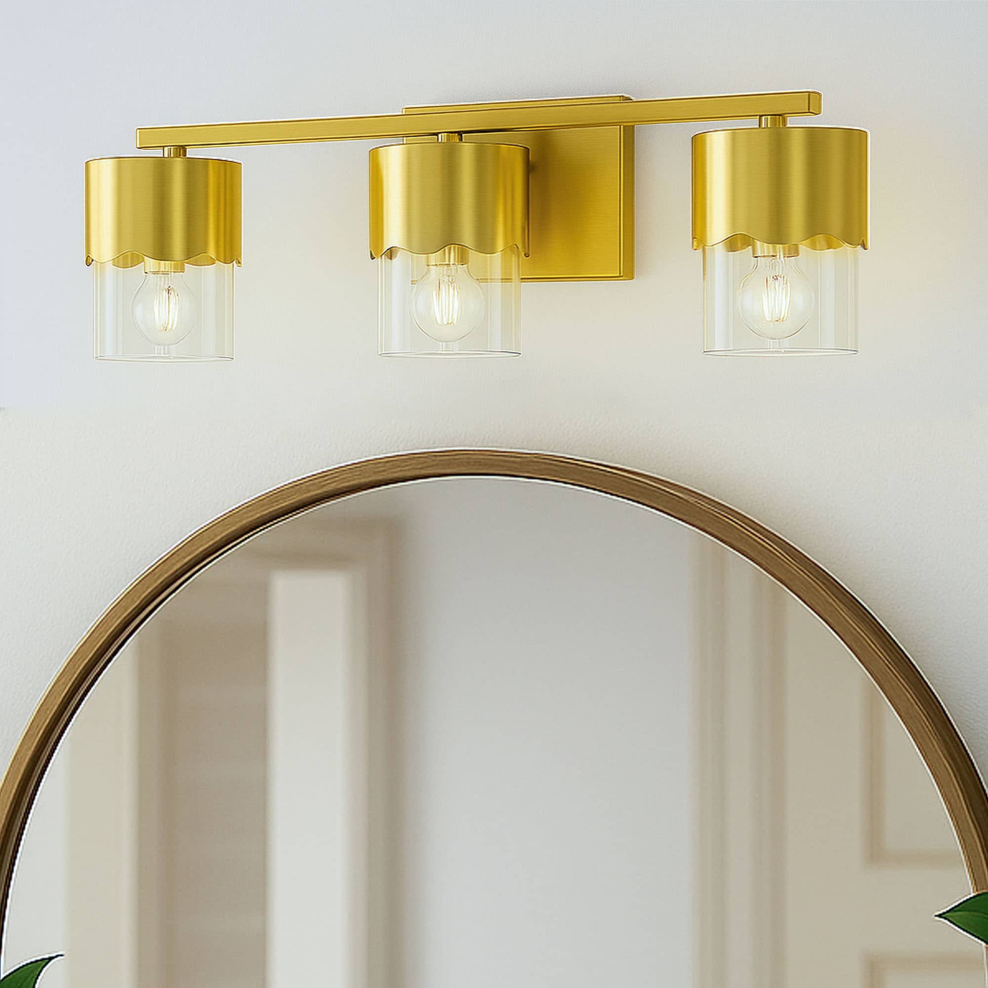 Maxax Luminous Essence 24-in 3 Light Brass Modern/contemporary Vanity light